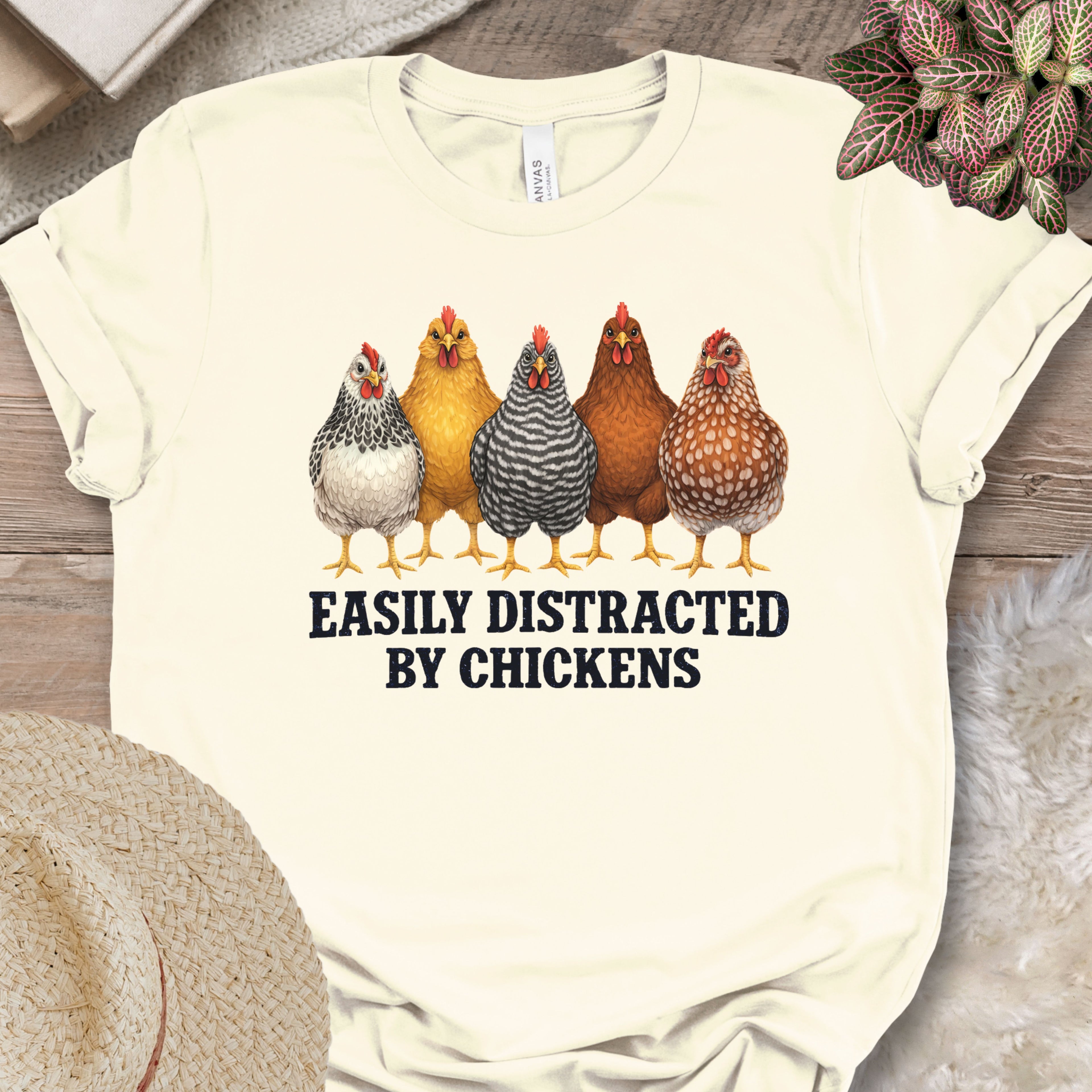 Distracted by Chickens Tee