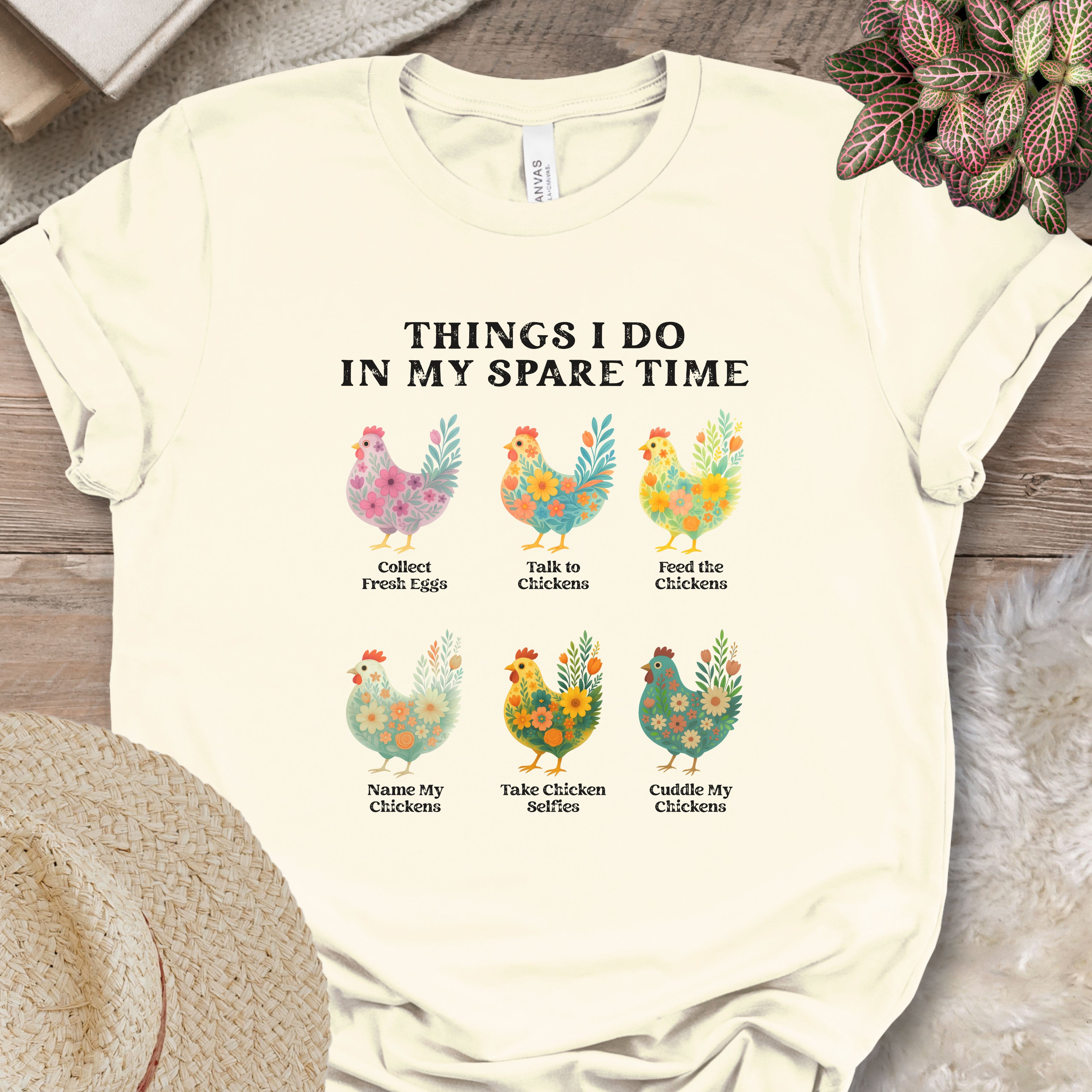 Things I Do... Chicken Flowers Tee