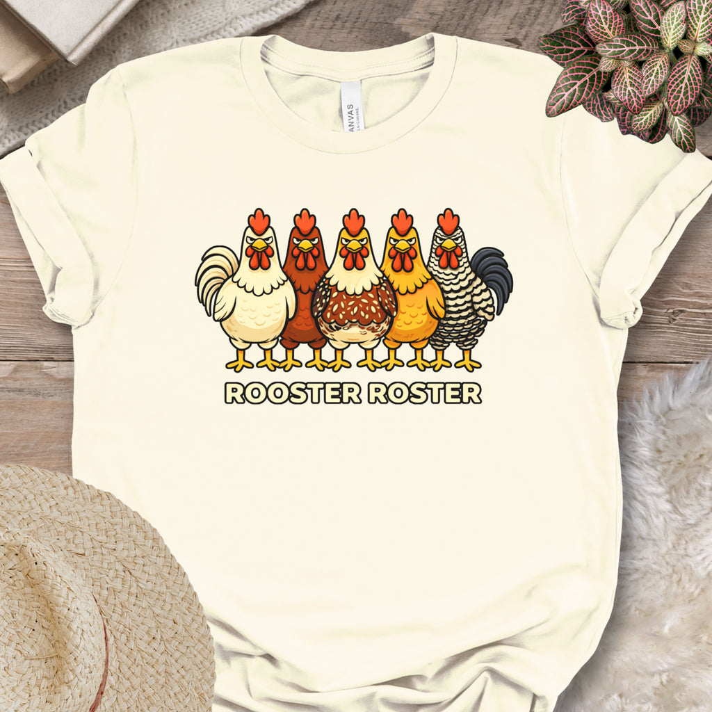 Rooster Lineup Farm Graphic T-Shirt