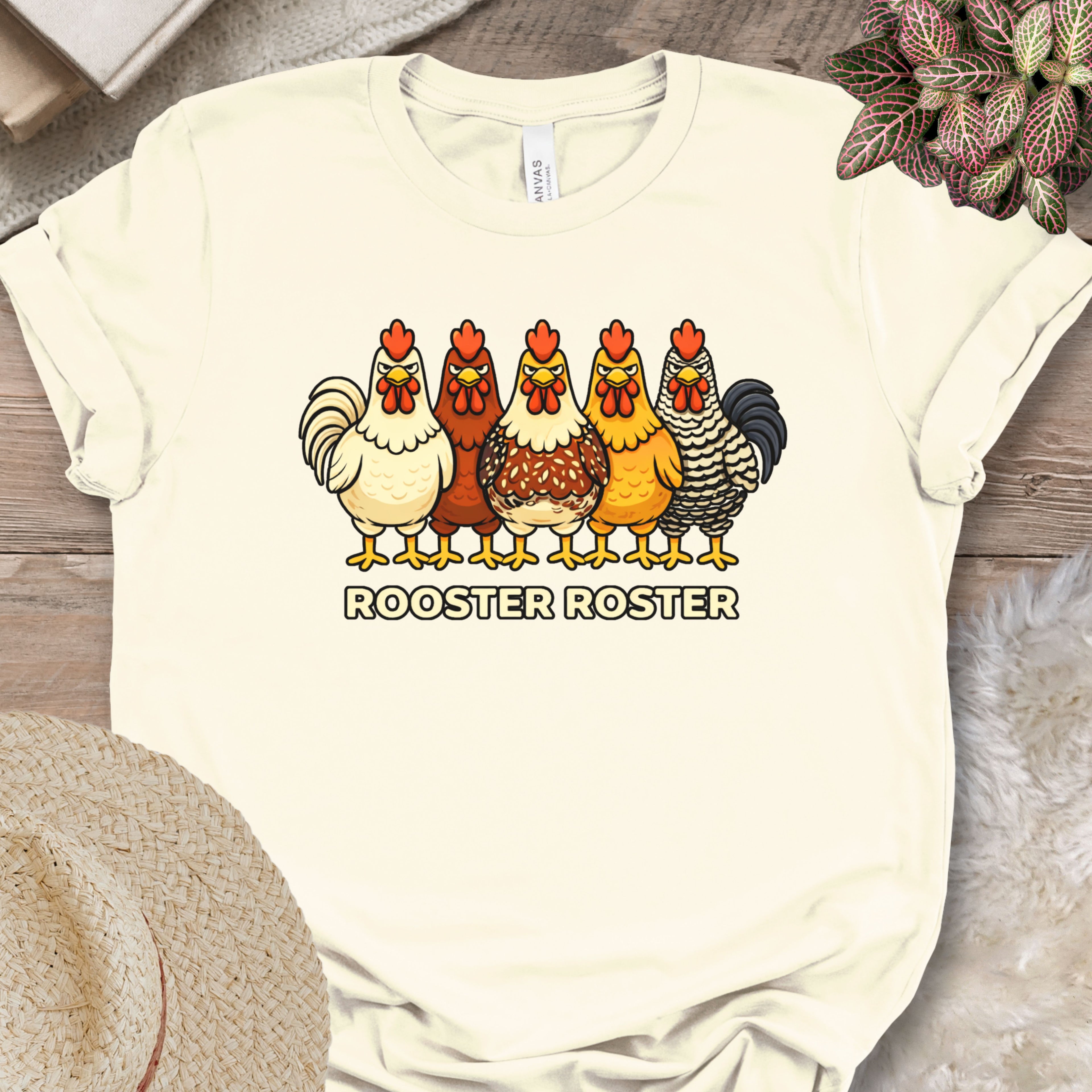 Rooster Lineup Farm Graphic T-Shirt