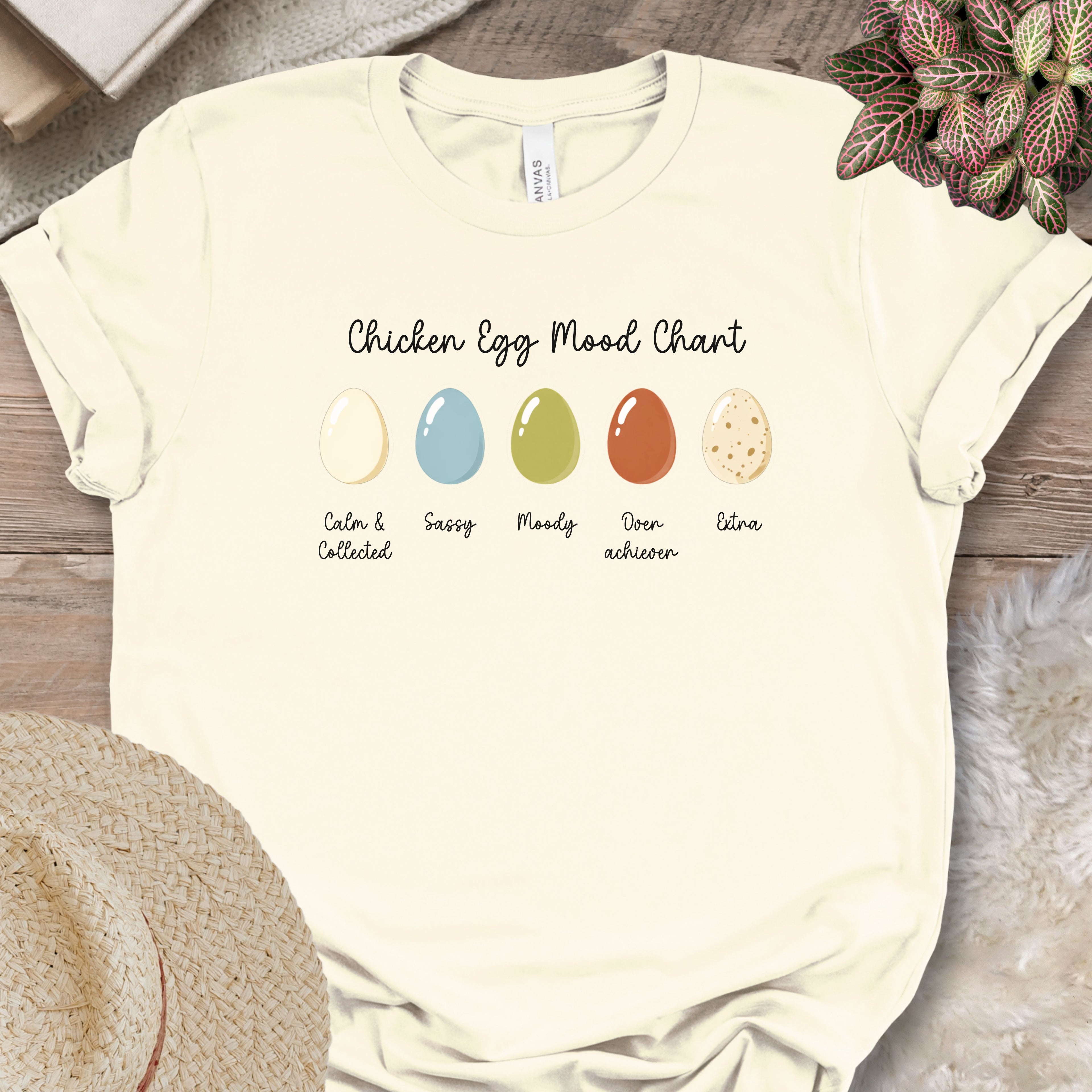 Chicken Egg Mood Chart Tee