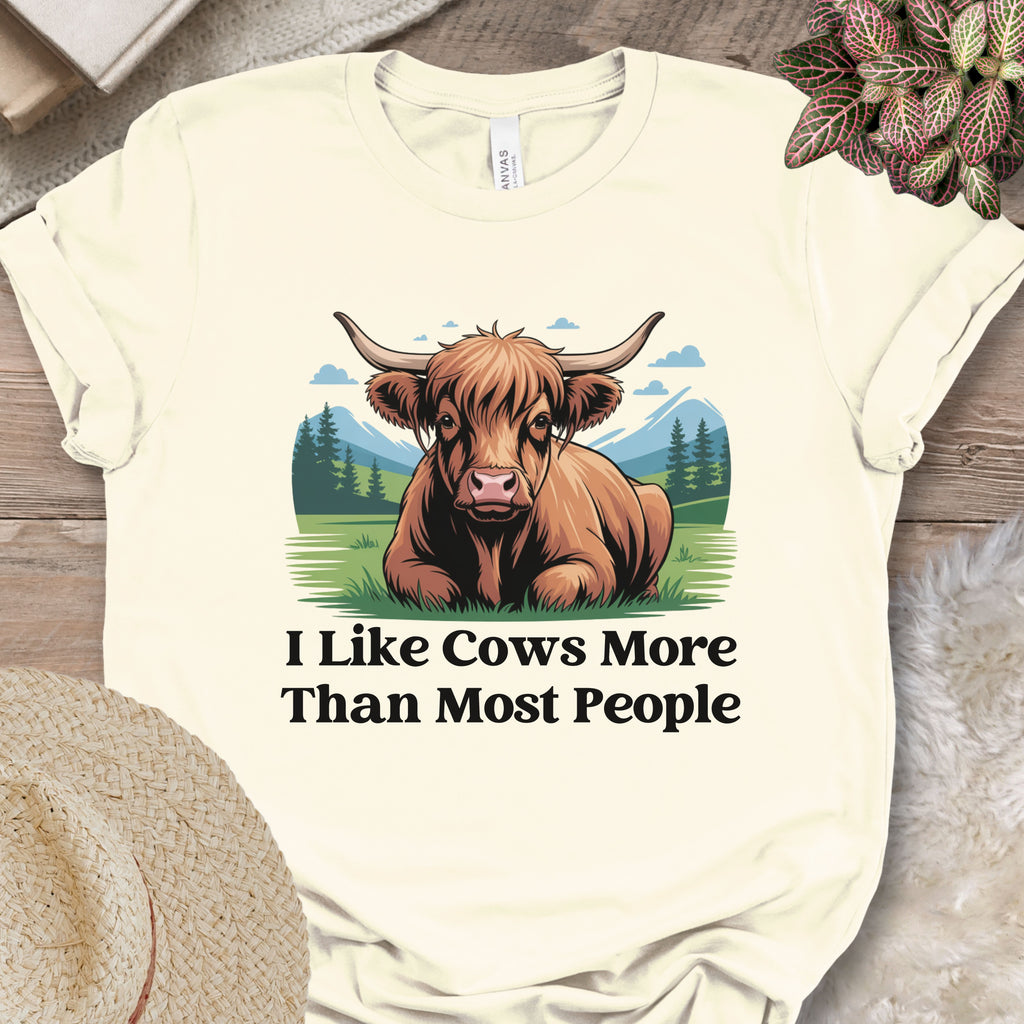 I Like Cows More Than Most People Tee