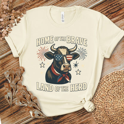 Home of the Brave Cow Shirt