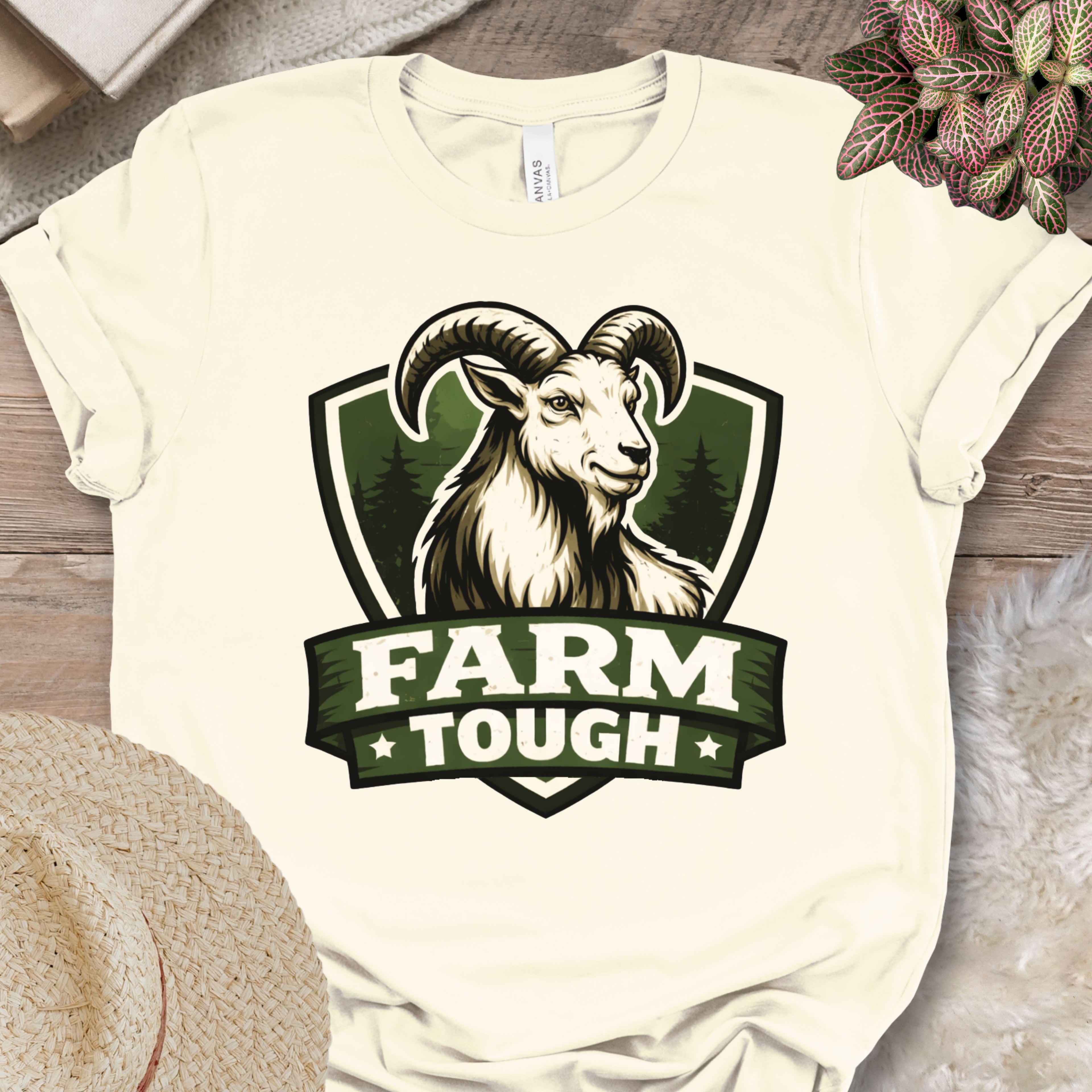 Farm Tough Goat Graphic T-Shirt