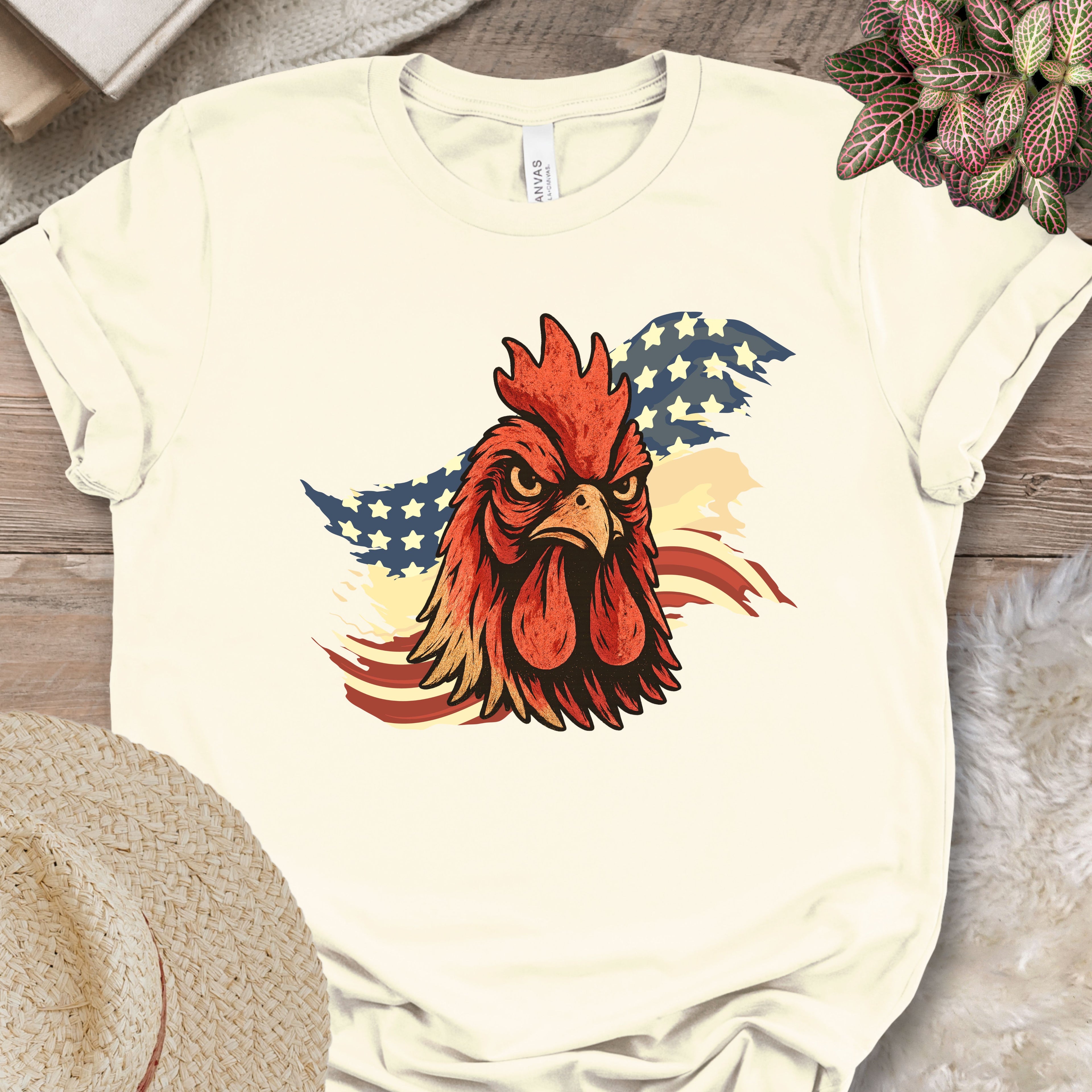 Patriotic Rooster Tee