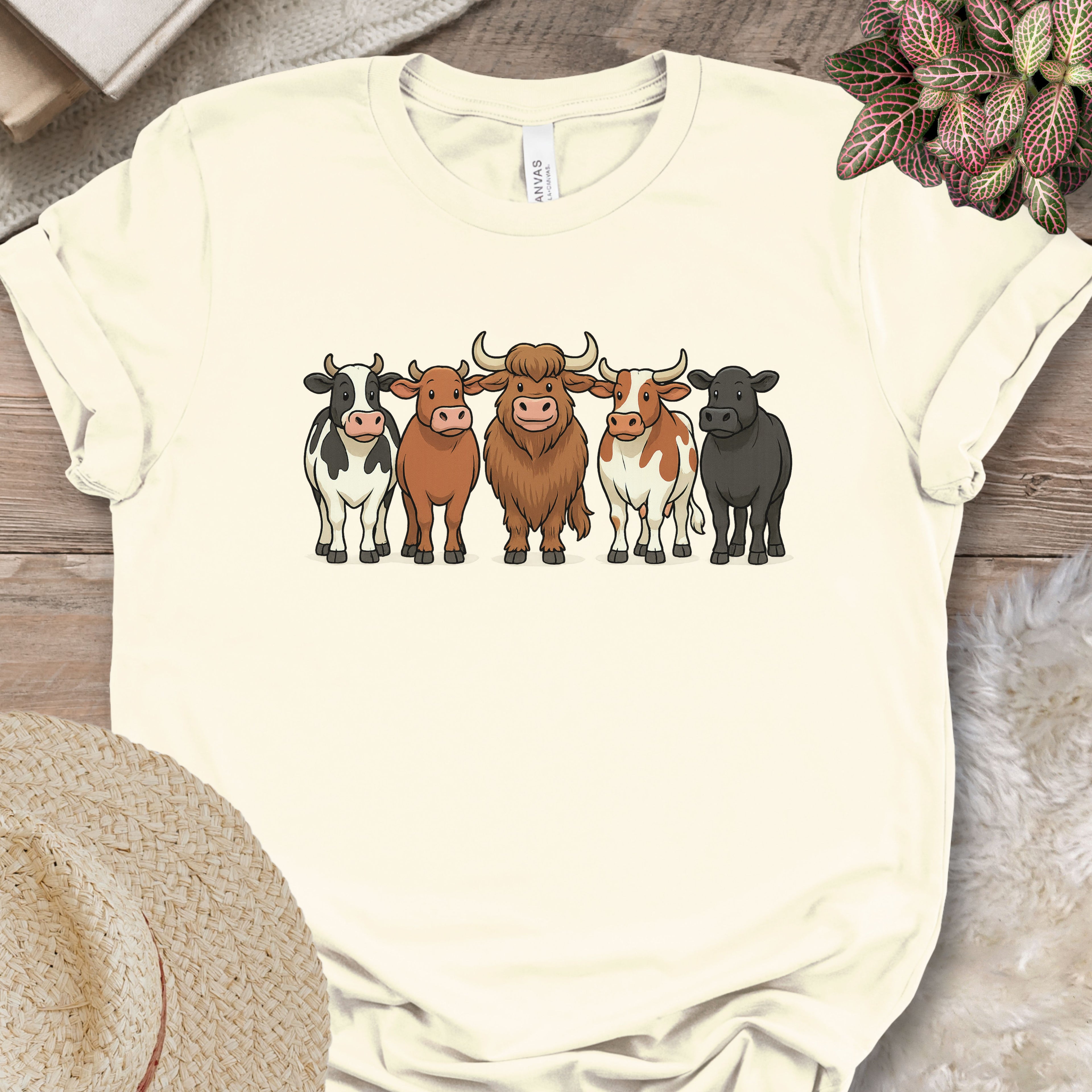 Cow Crew Cartoon Farm Shirt