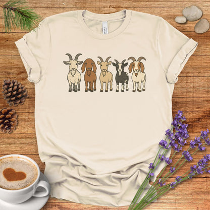 Cute Cartoon Goats Farm Shirt