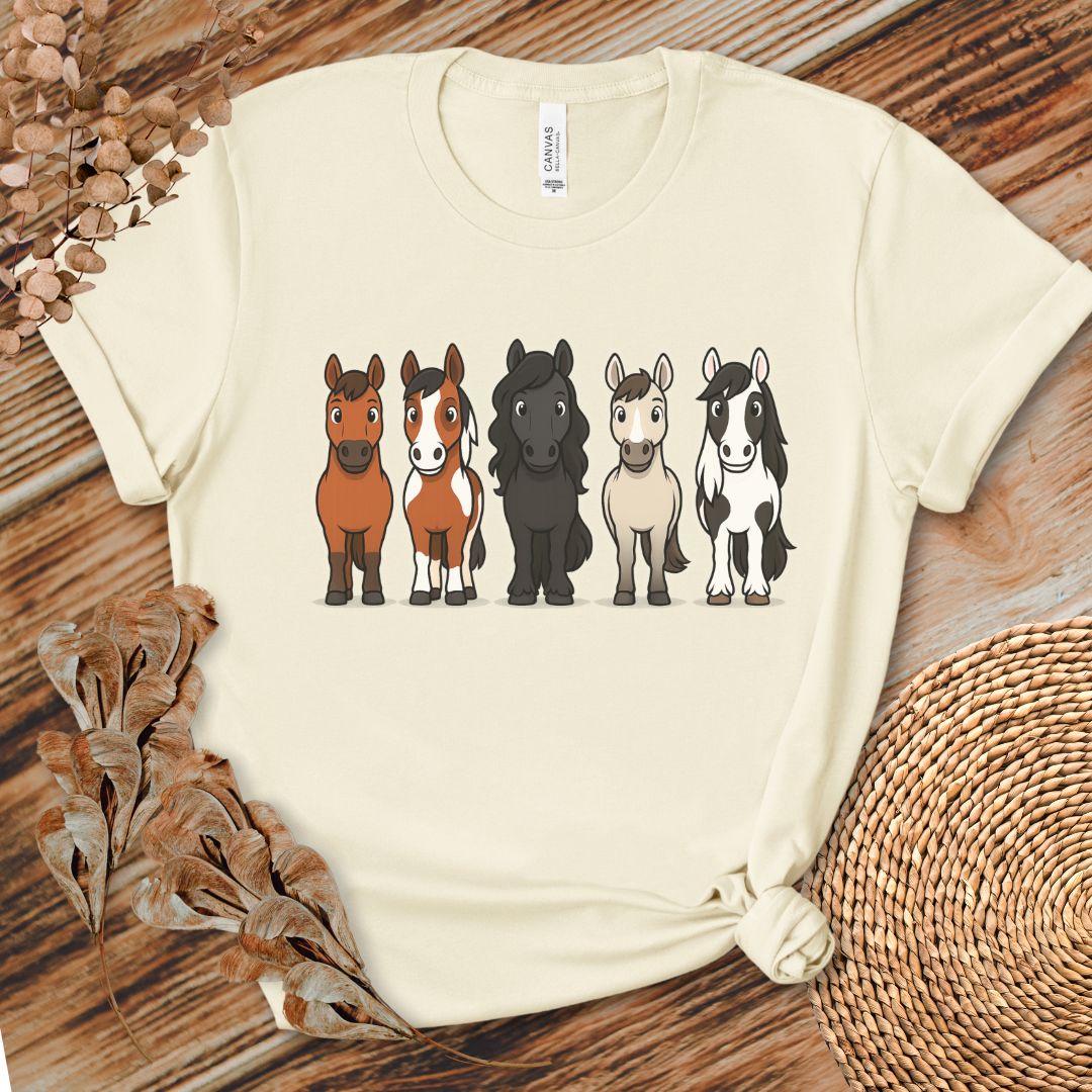 Cute Cartoon Horses Shirt