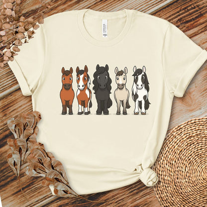 Cute Cartoon Horses Shirt