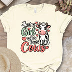 Just a Girl Who Loves Cows Kawaii Tee