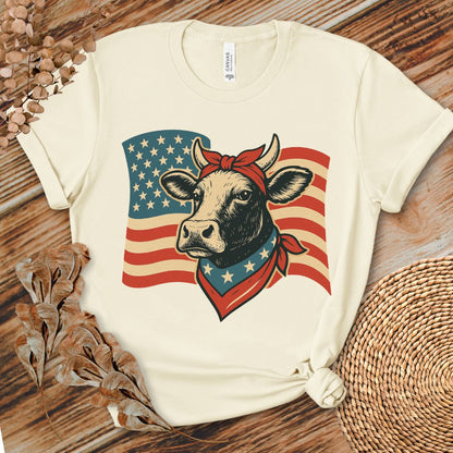 Patriotic Cow Flag Shirt