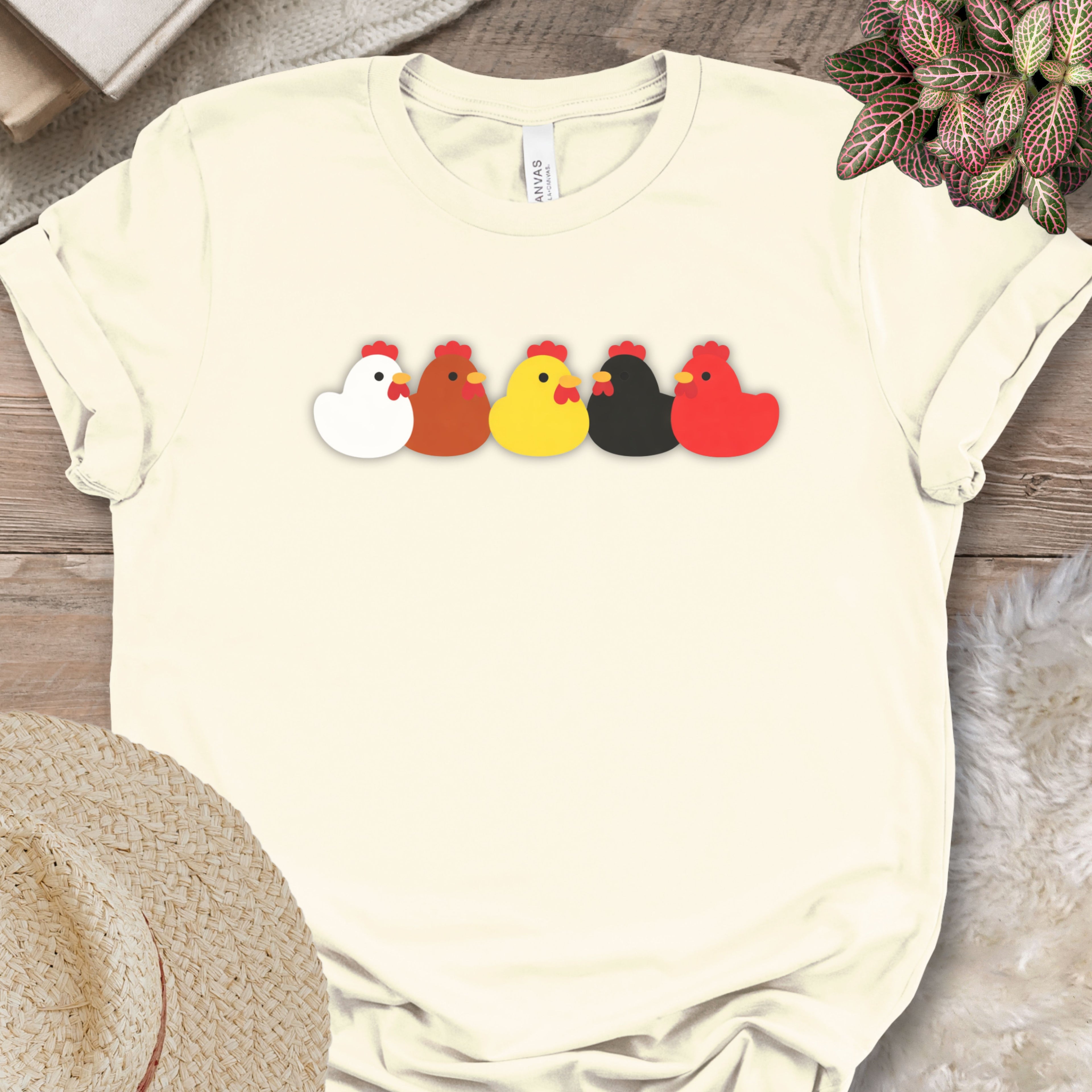 Cute Chicken Lineup Graphic Tee