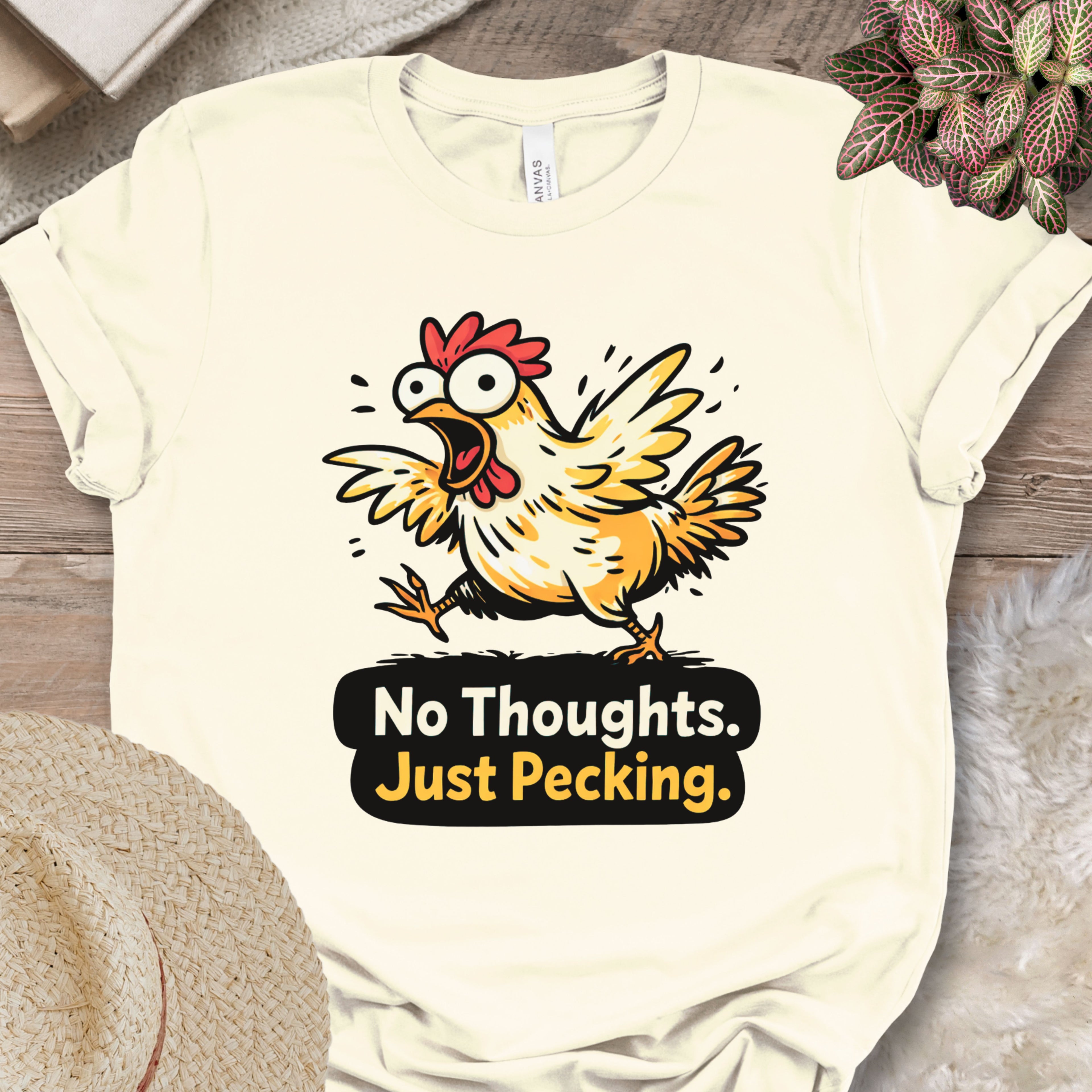 Funny Chicken Brain Empty Humor Tee
