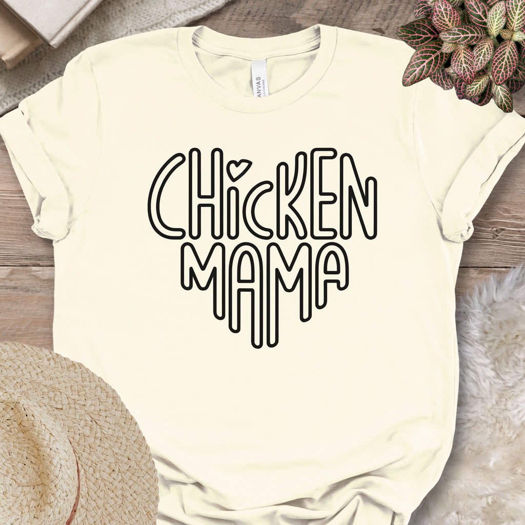 Retro Block Letter Chicken Mama Shirt