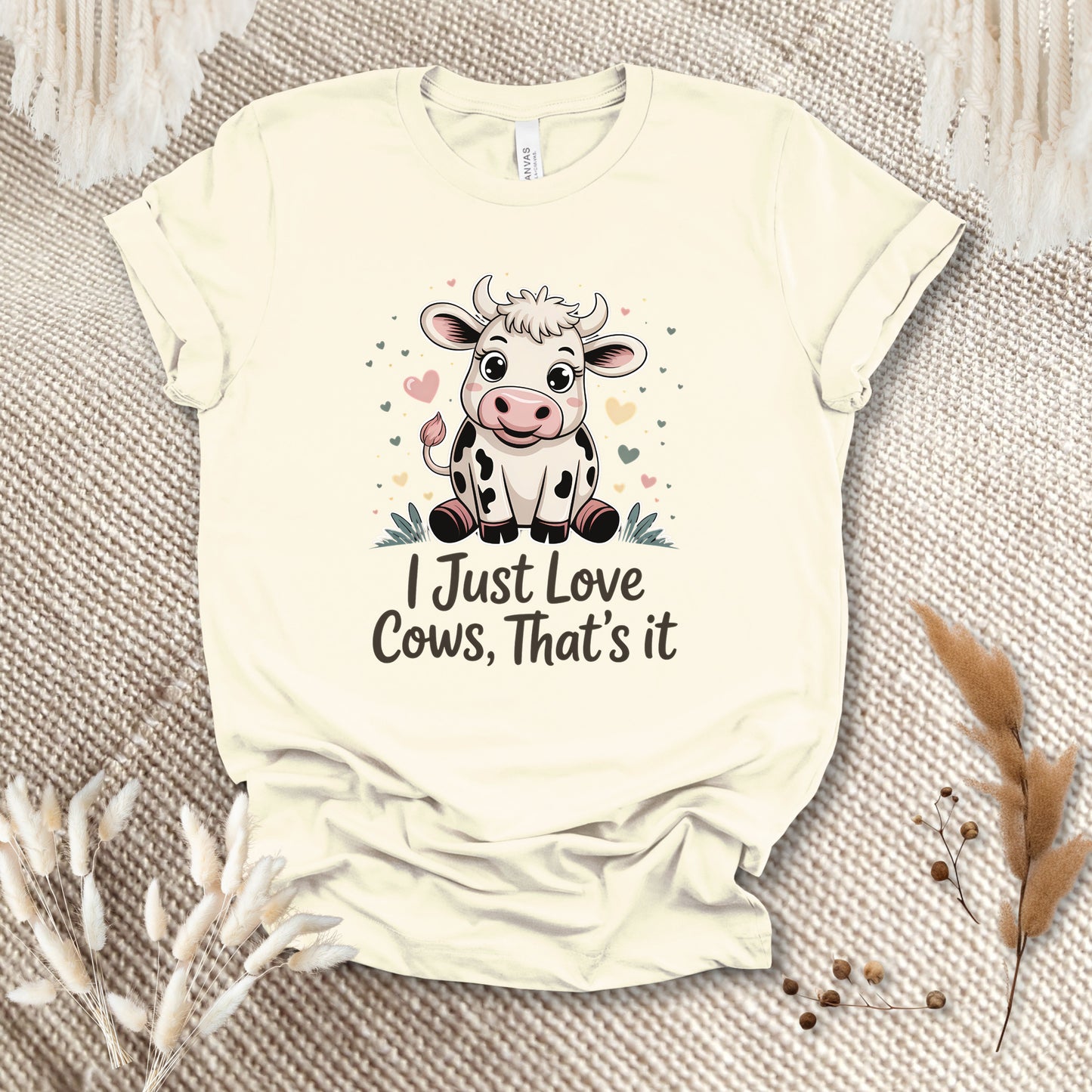 Cute Cow Lover T-Shirt – Kawaii Dairy Cow Graphic Tee for Farm Animal Fans