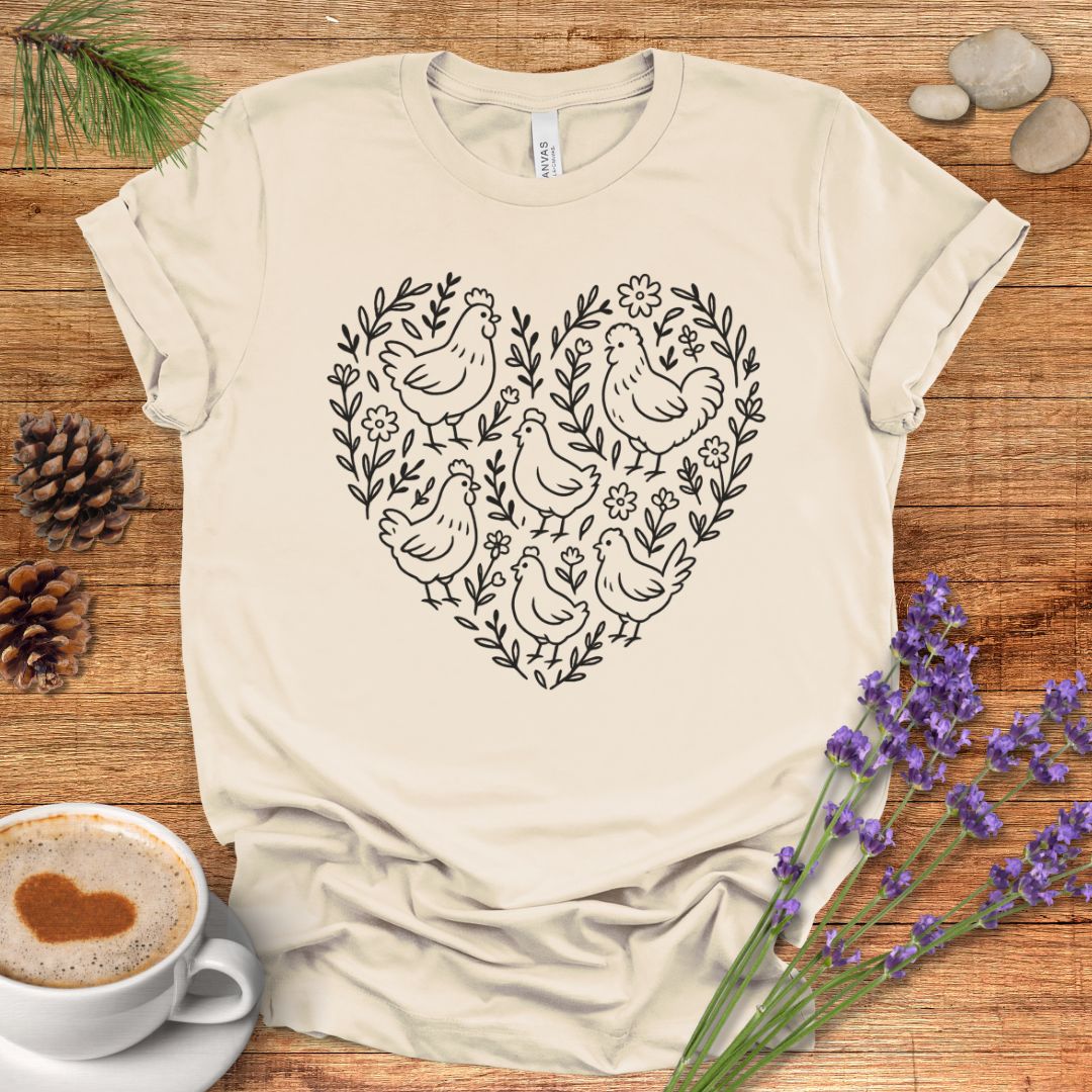 Chicken Heart Floral Tee