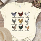 Chicken Breeds Lineup T-Shirt