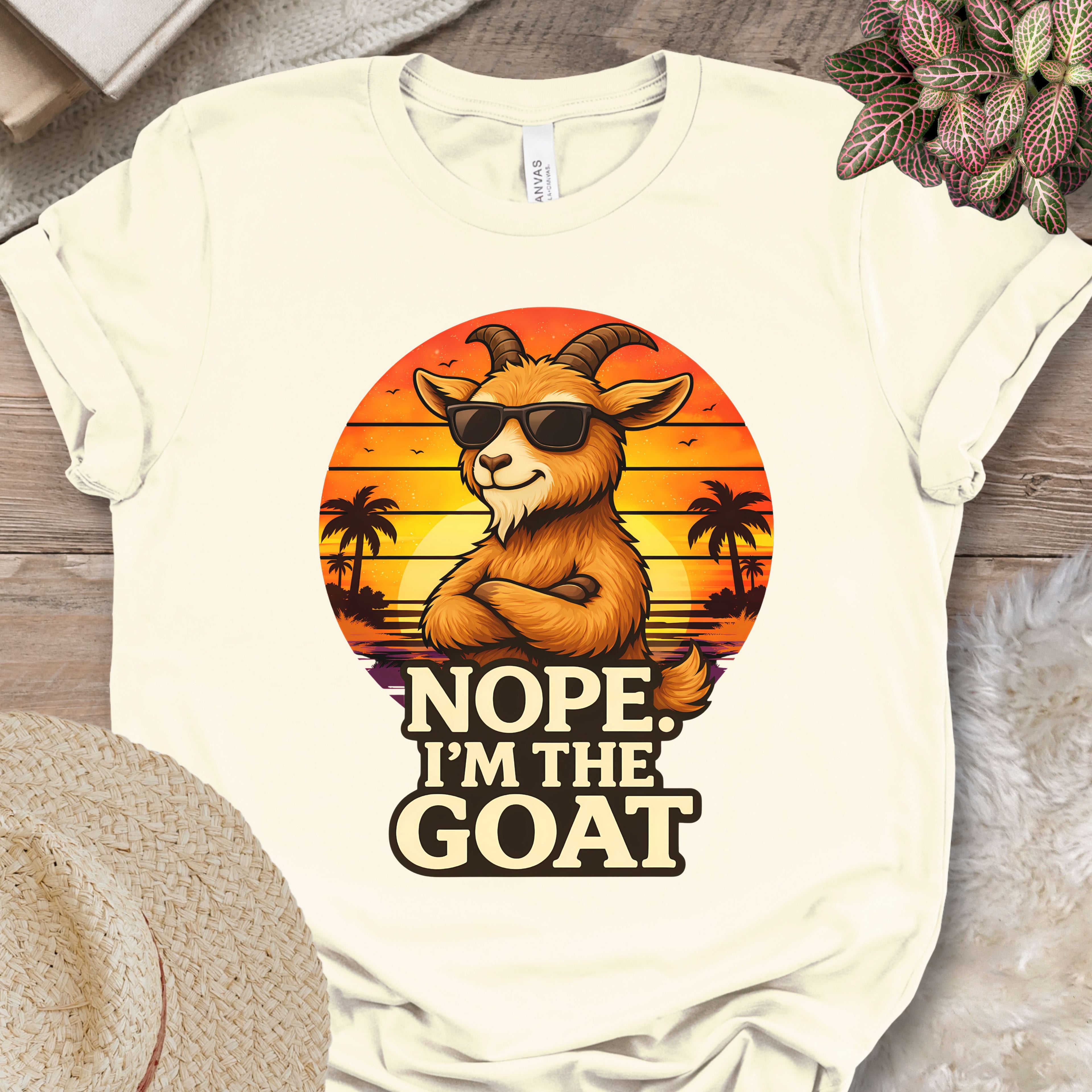 Retro Sunset Goat Tee