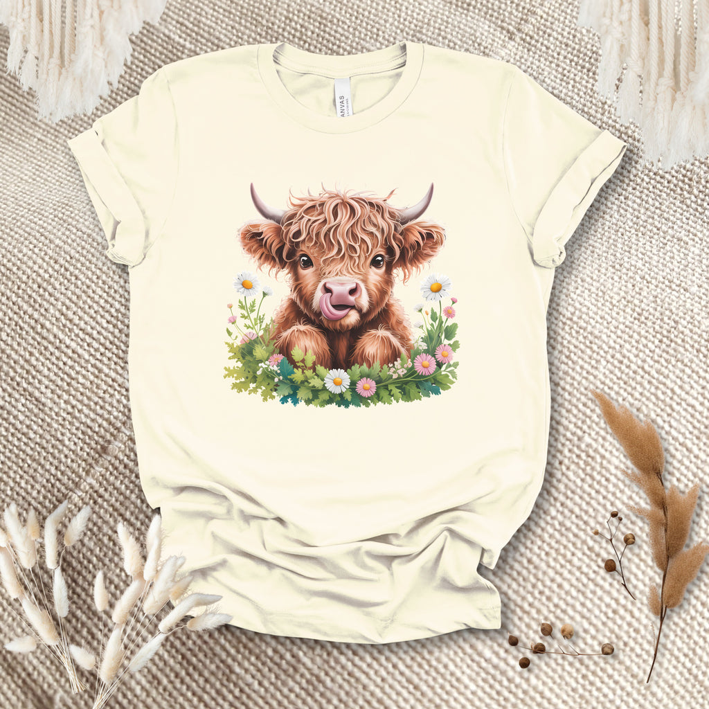 Floral Baby Cow Tee