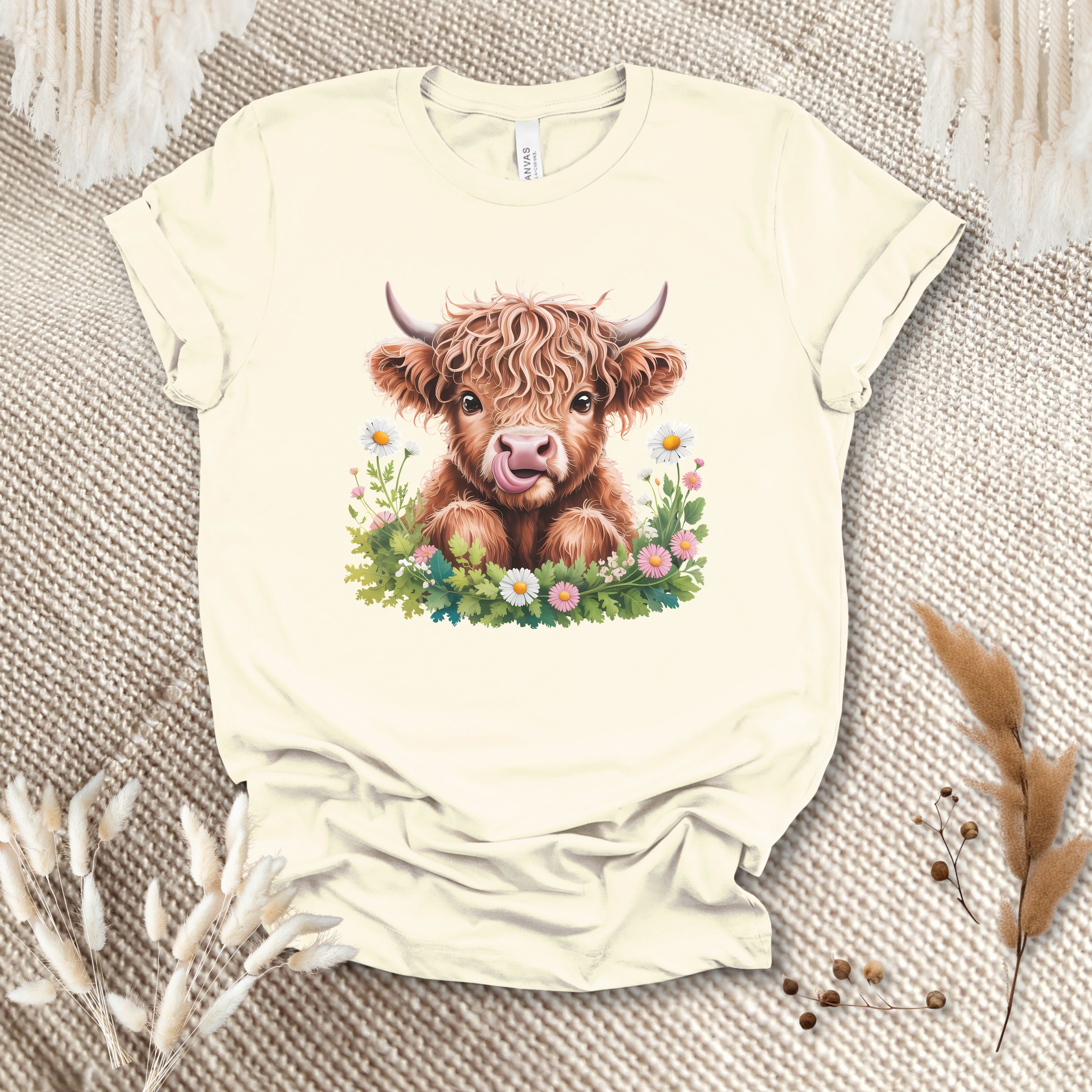 Floral Baby Cow Tee