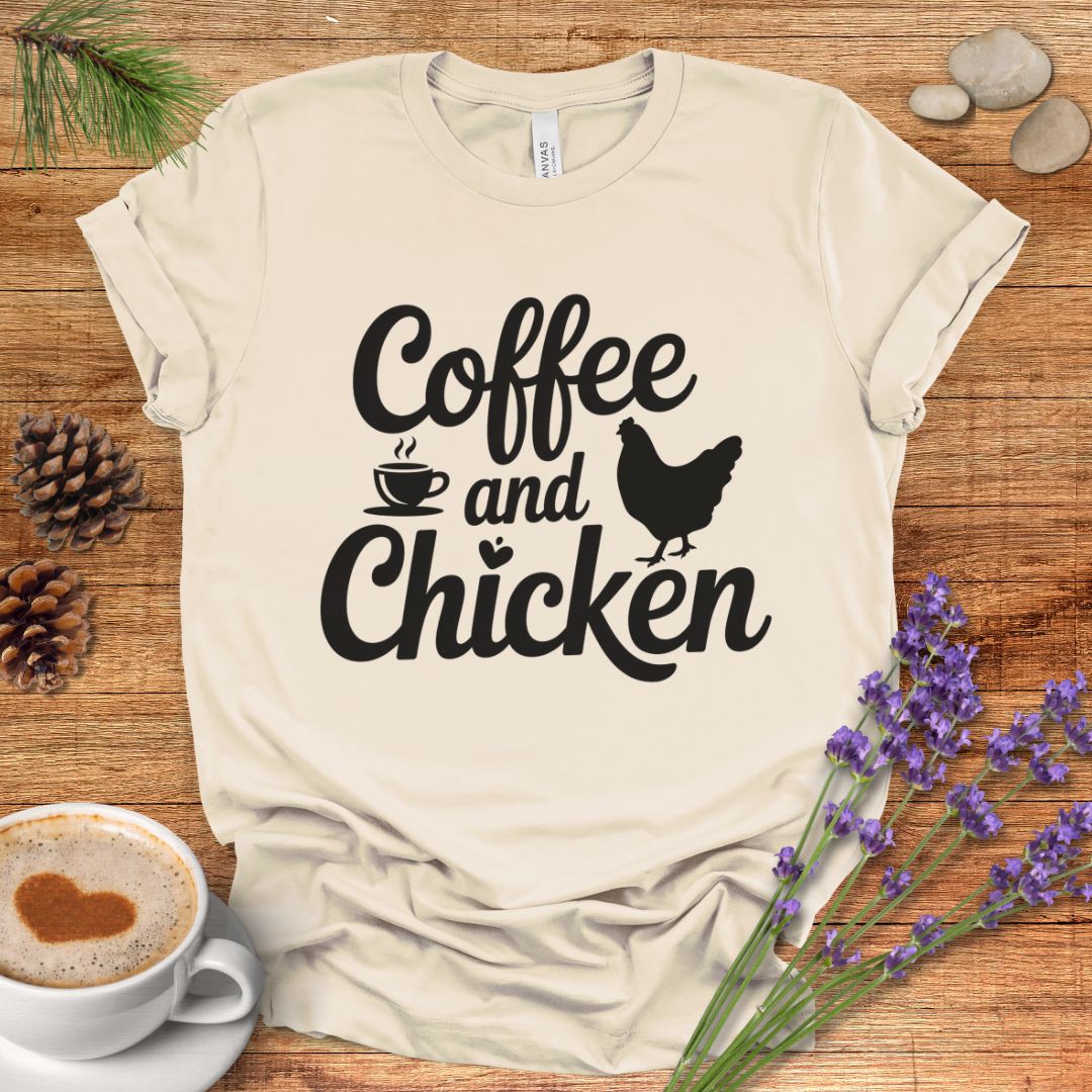 Caffeine and Chickens Tee