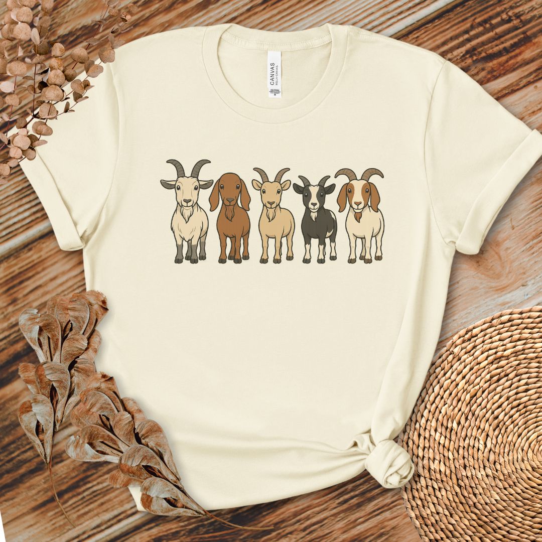 Cute Cartoon Goats Farm Shirt