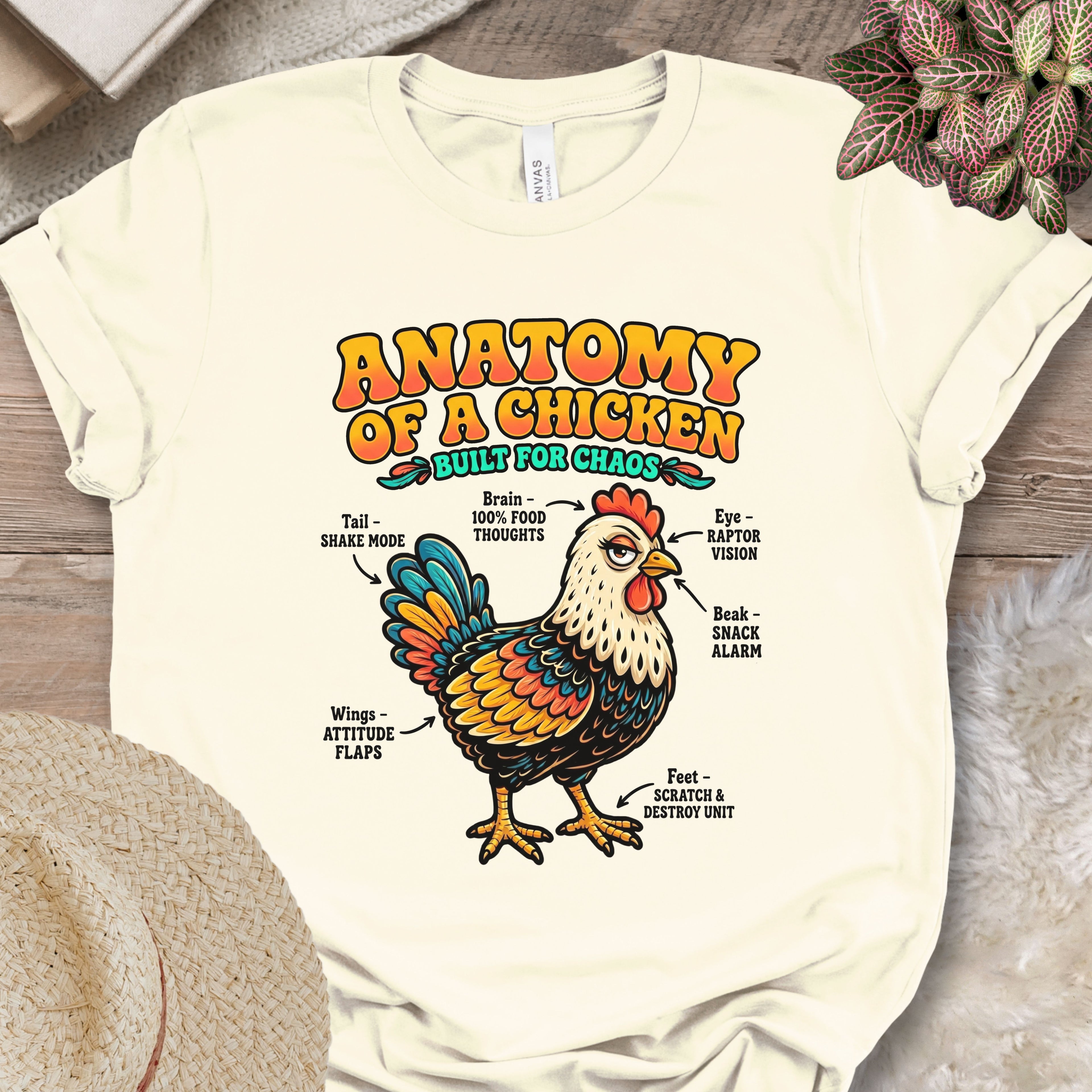 Chicken Chaos Anatomy Graphic Tee