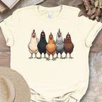 Five Chicken Flock Graphic T-Shirt