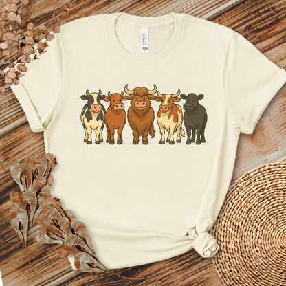 Cow Crew Cartoon Farm Shirt