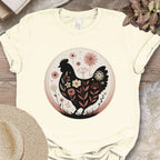 Boho Floral Chicken Silhouette Shirt