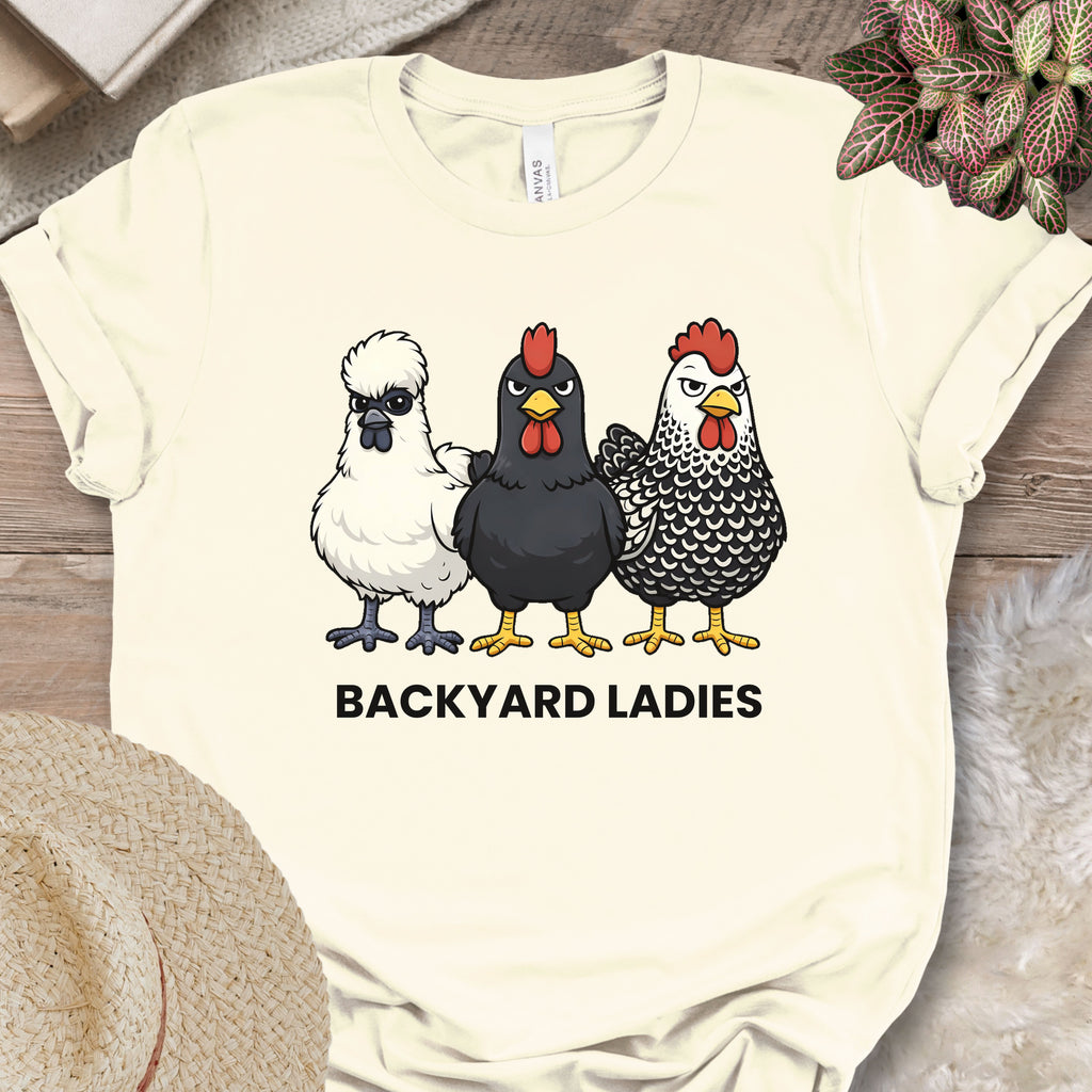 Backyard Hen Trio Illustration T-Shirt