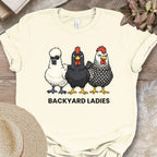 Backyard Hen Trio Illustration T-Shirt