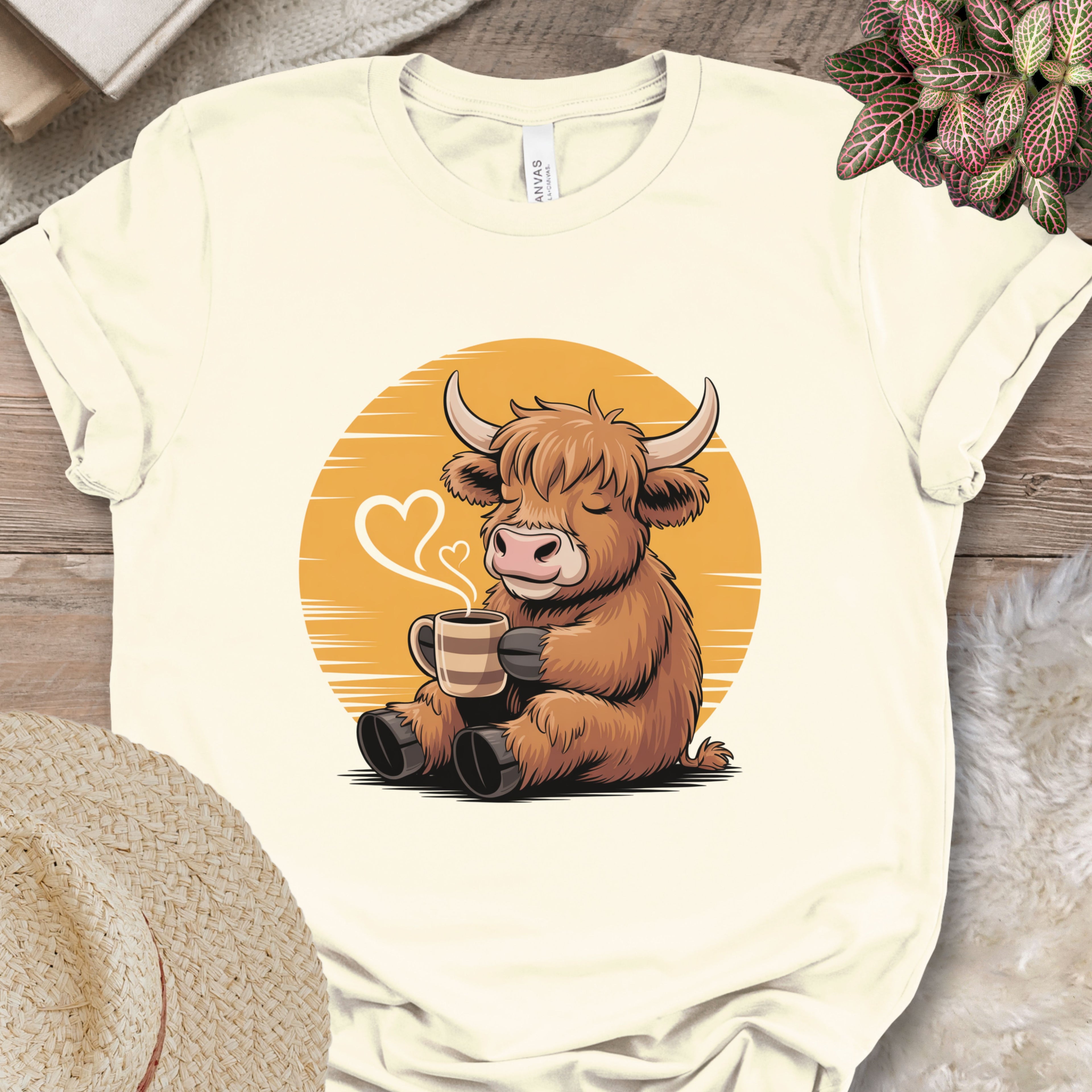 Highland Cow Coffee Tee