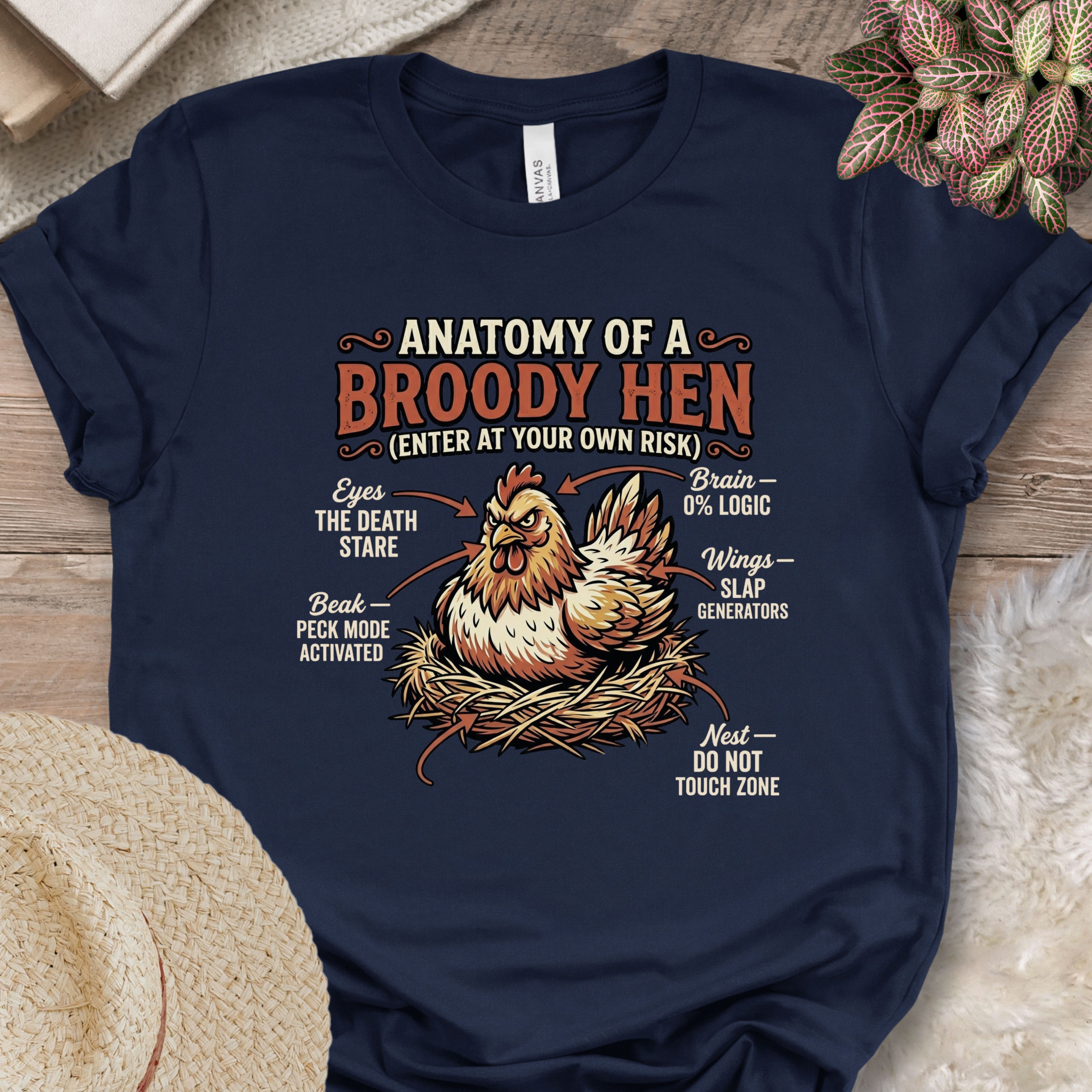 Broody Hen Anatomy T-Shirt