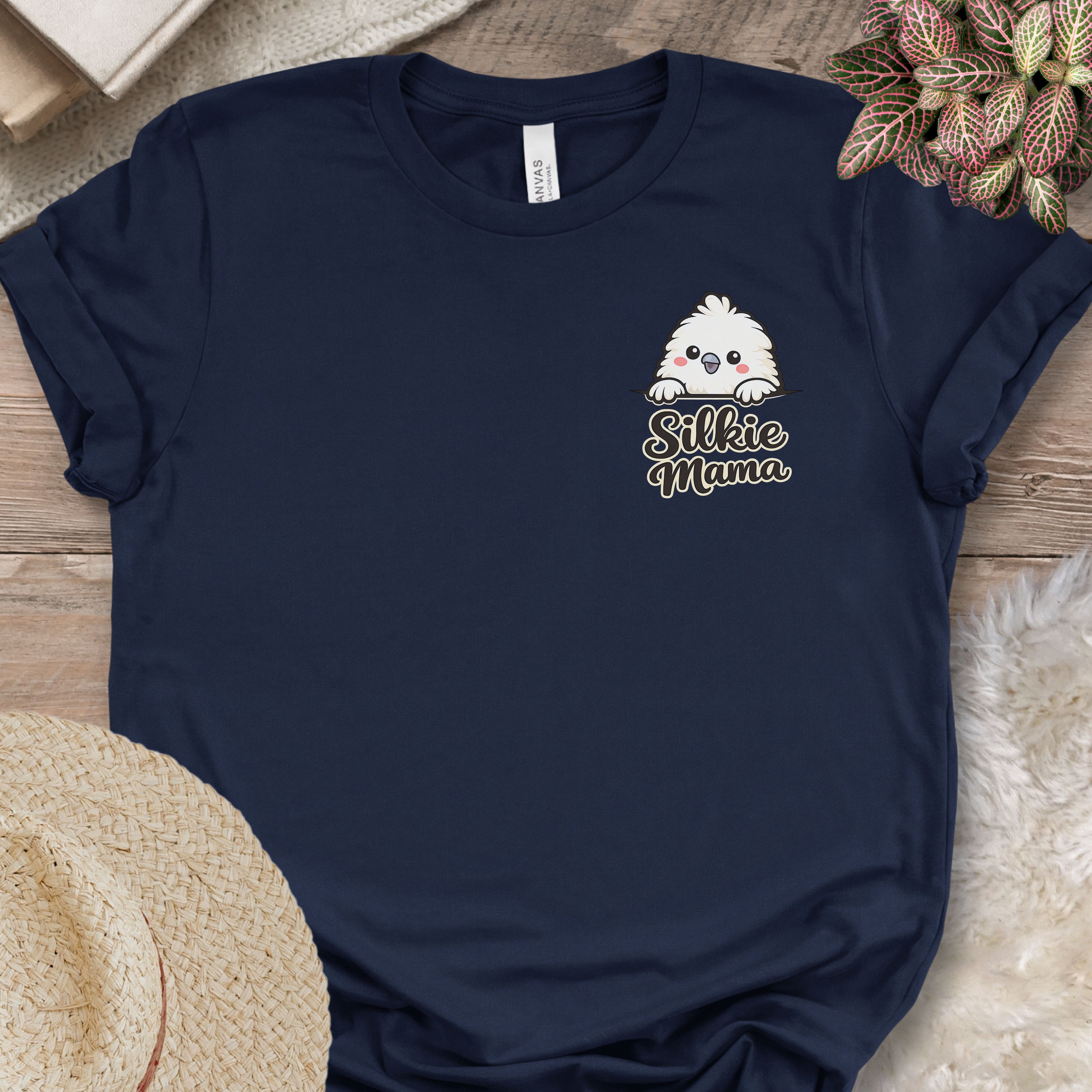 Silkie Mama Chest Print T-Shirt