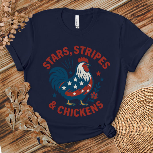 Stars Stripes Chickens Shirt
