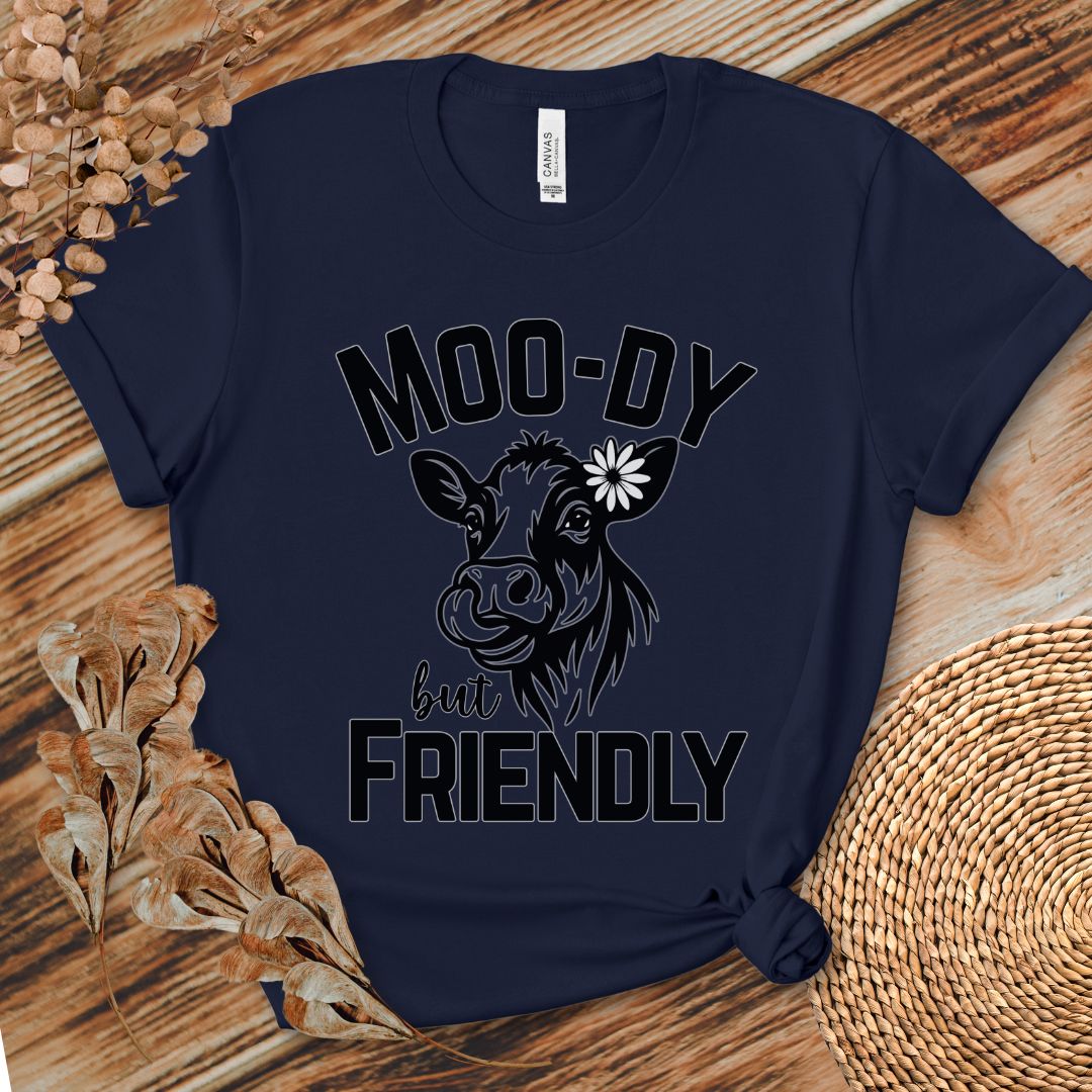 Moo-dy But Friendly Cow Shirt