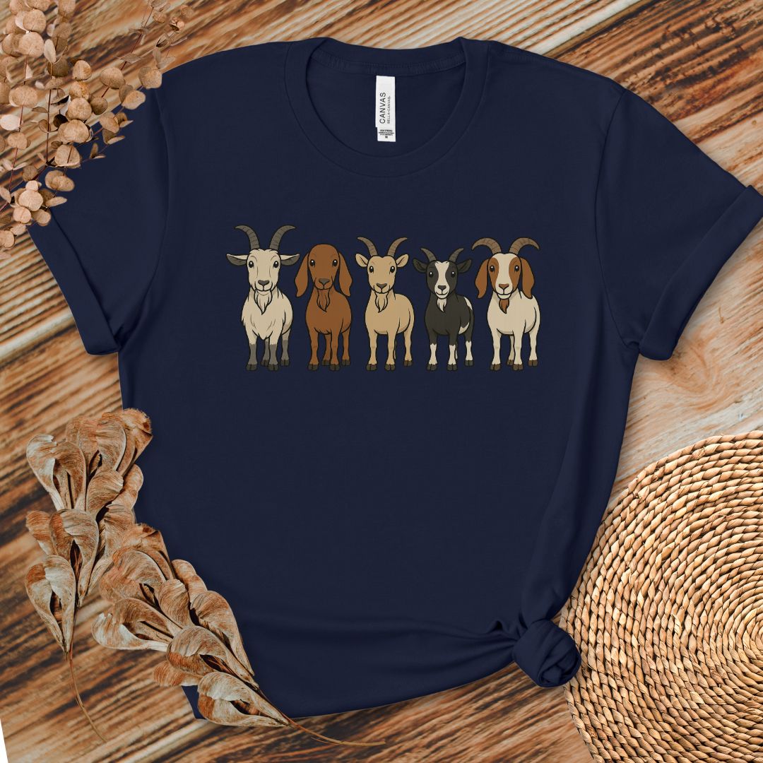 Cute Cartoon Goats Farm Shirt