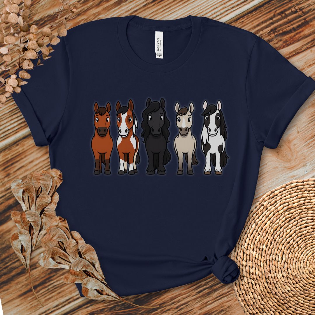 Cute Cartoon Horses Shirt