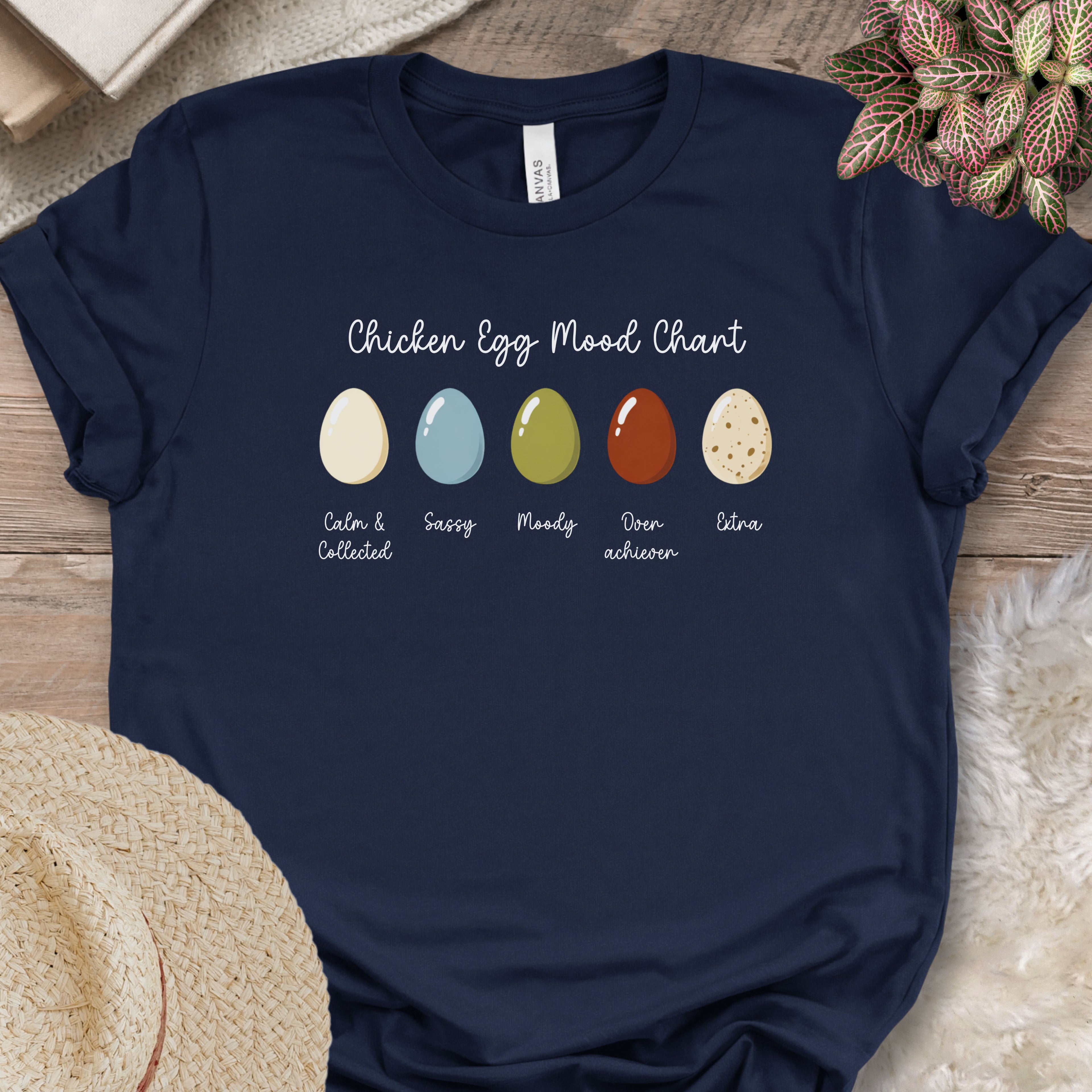 Chicken Egg Mood Chart Tee