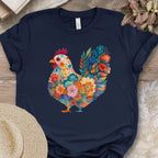 Blooming Chicken Flower Art Tee