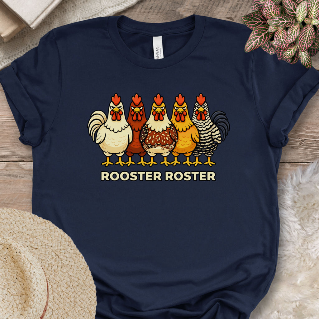Rooster Lineup Farm Graphic T-Shirt