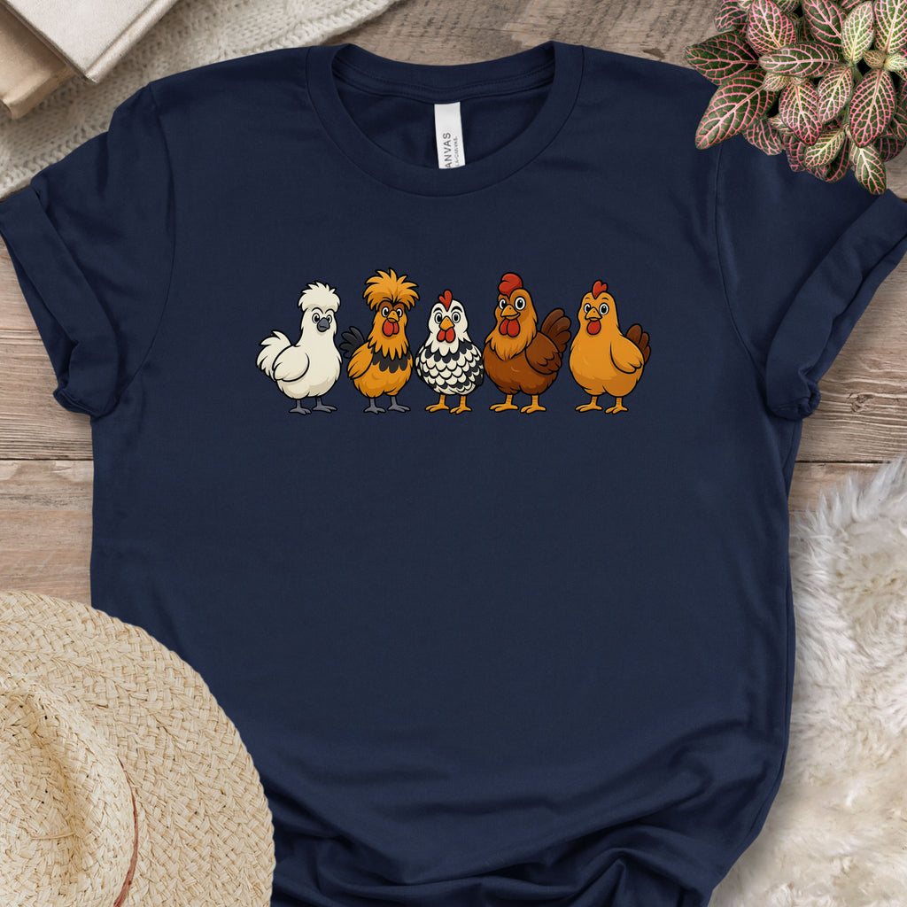 Cartoon Chicken Breeds Tee
