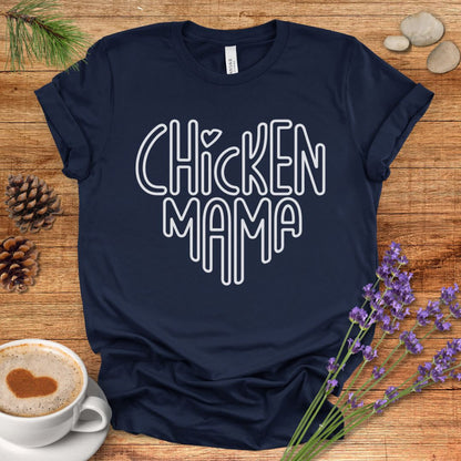 Retro Block Letter Chicken Mama Shirt