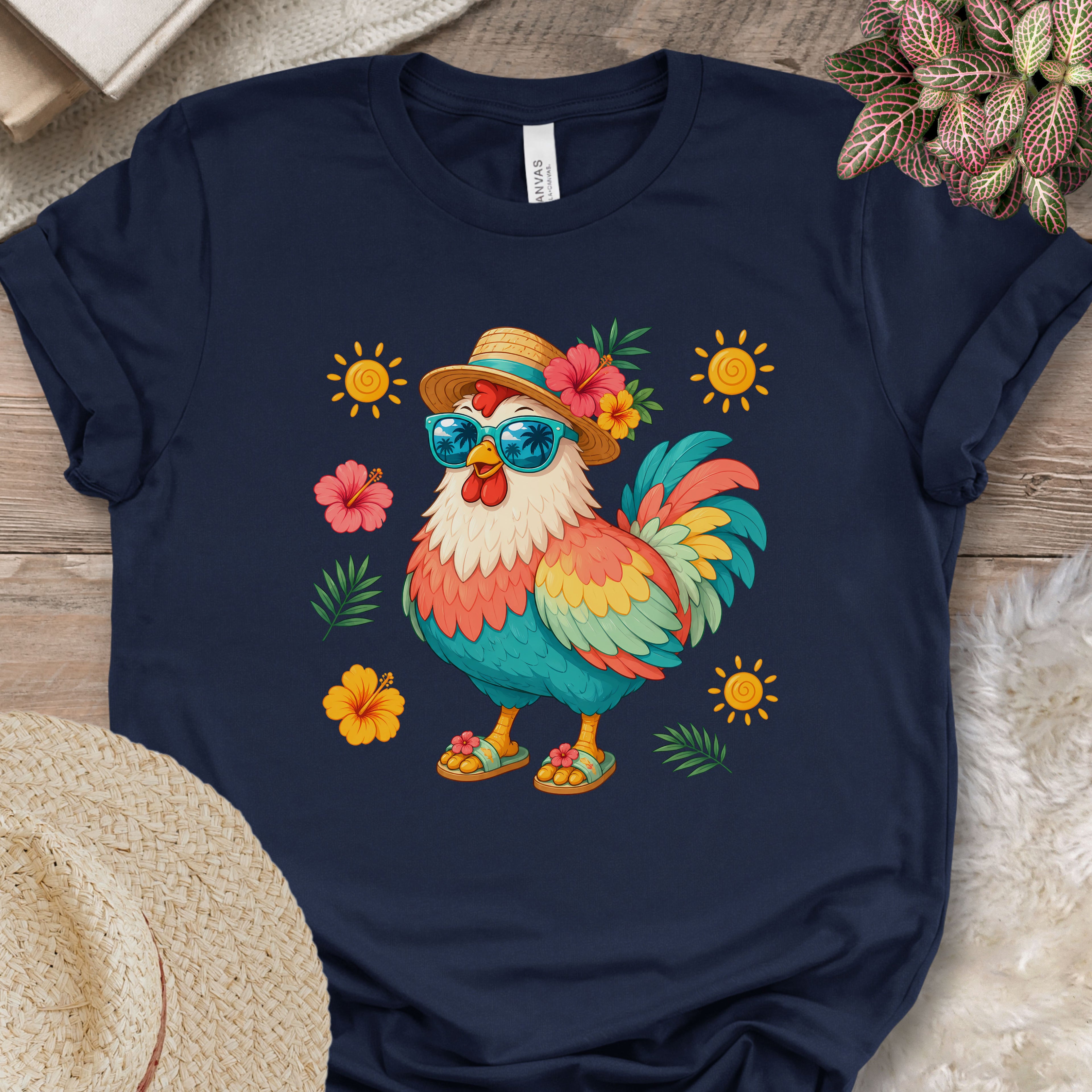 Tropical Chicken Summer Vibes T-Shirt