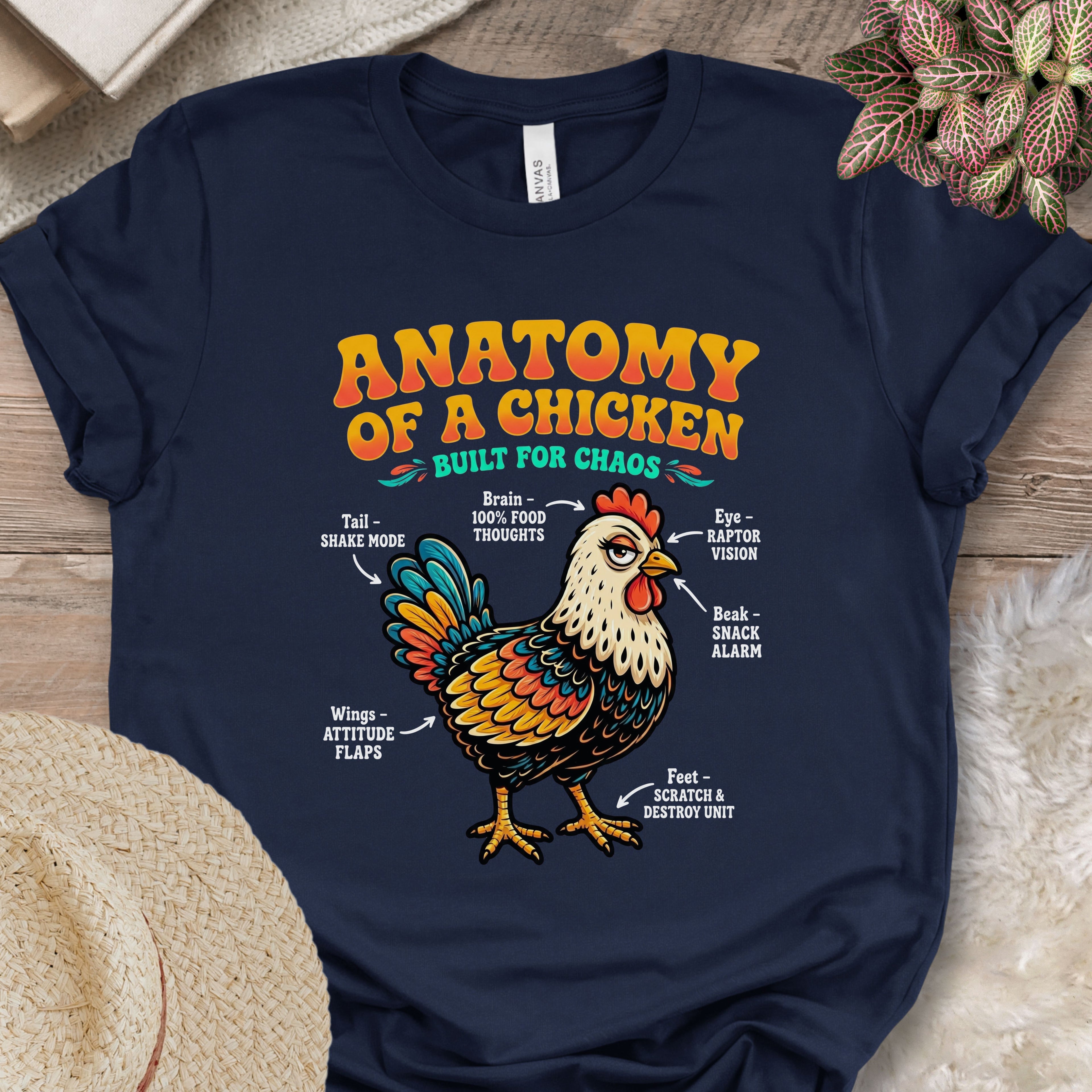 Chicken Chaos Anatomy Graphic Tee
