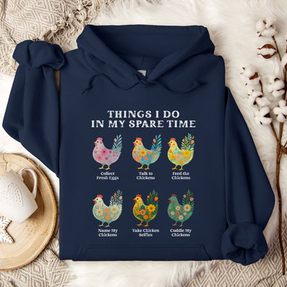 Funny Chicken Lover Hoodie – Cute Farm Animal Gift for Chicken Moms & Backyard Flock Owners
