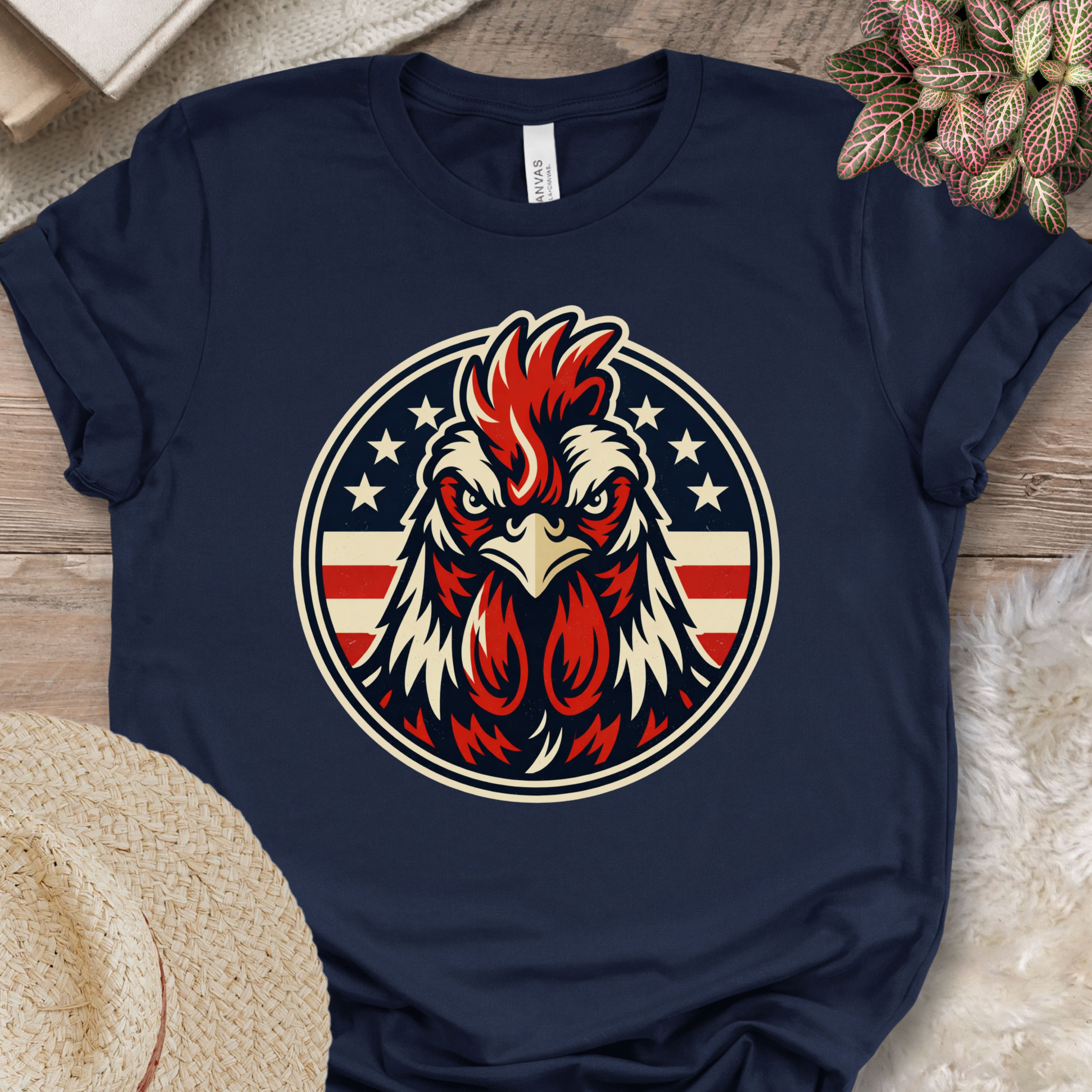 Patriotic Rooster Americana T-Shirt