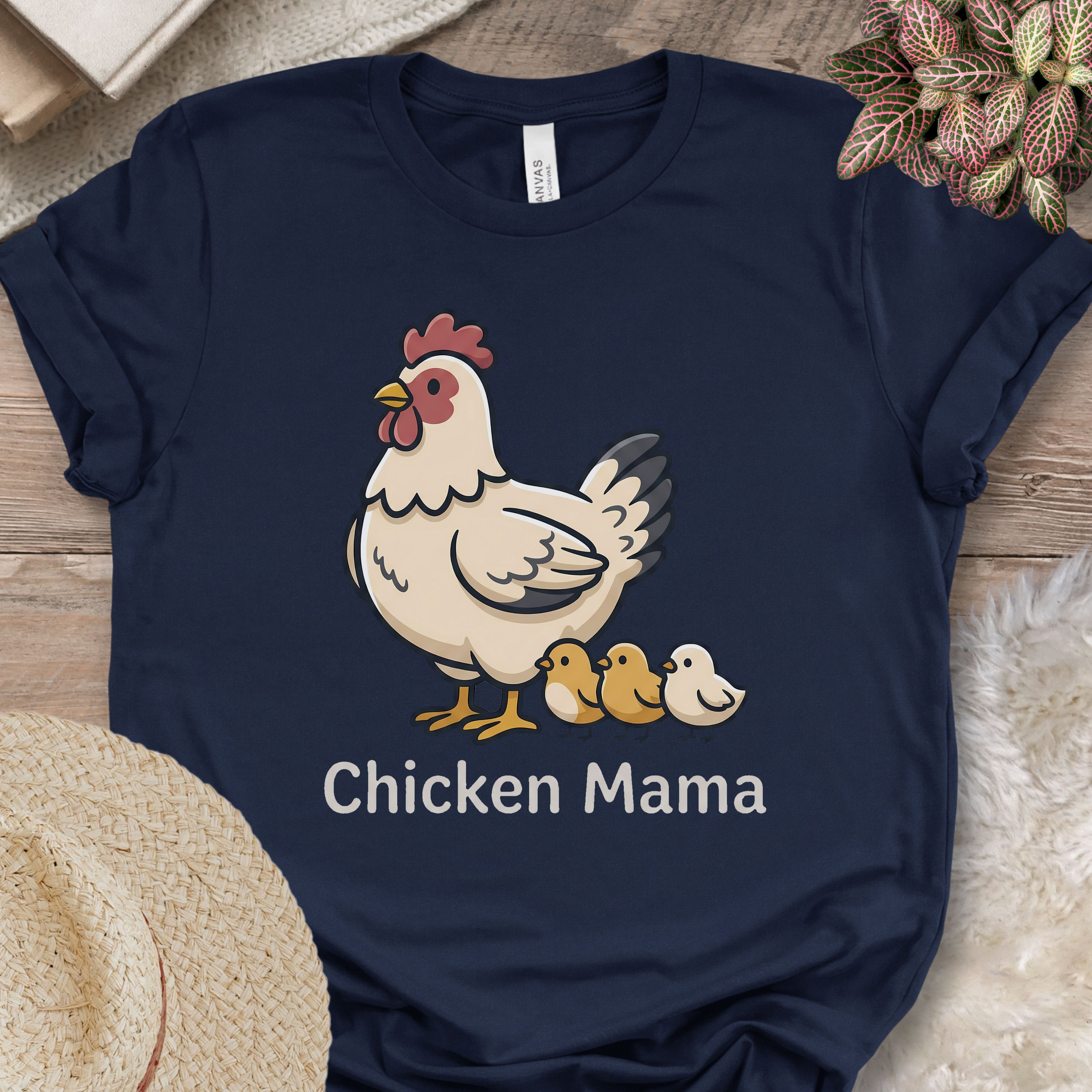 Chicken Mama Farm Illustration T-Shirt