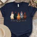 Five Chicken Flock Graphic T-Shirt